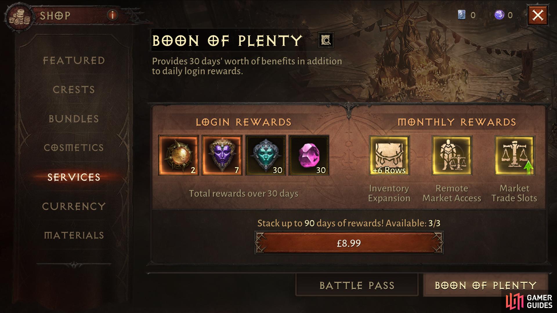The Boon of Plenty can be found on the shop.