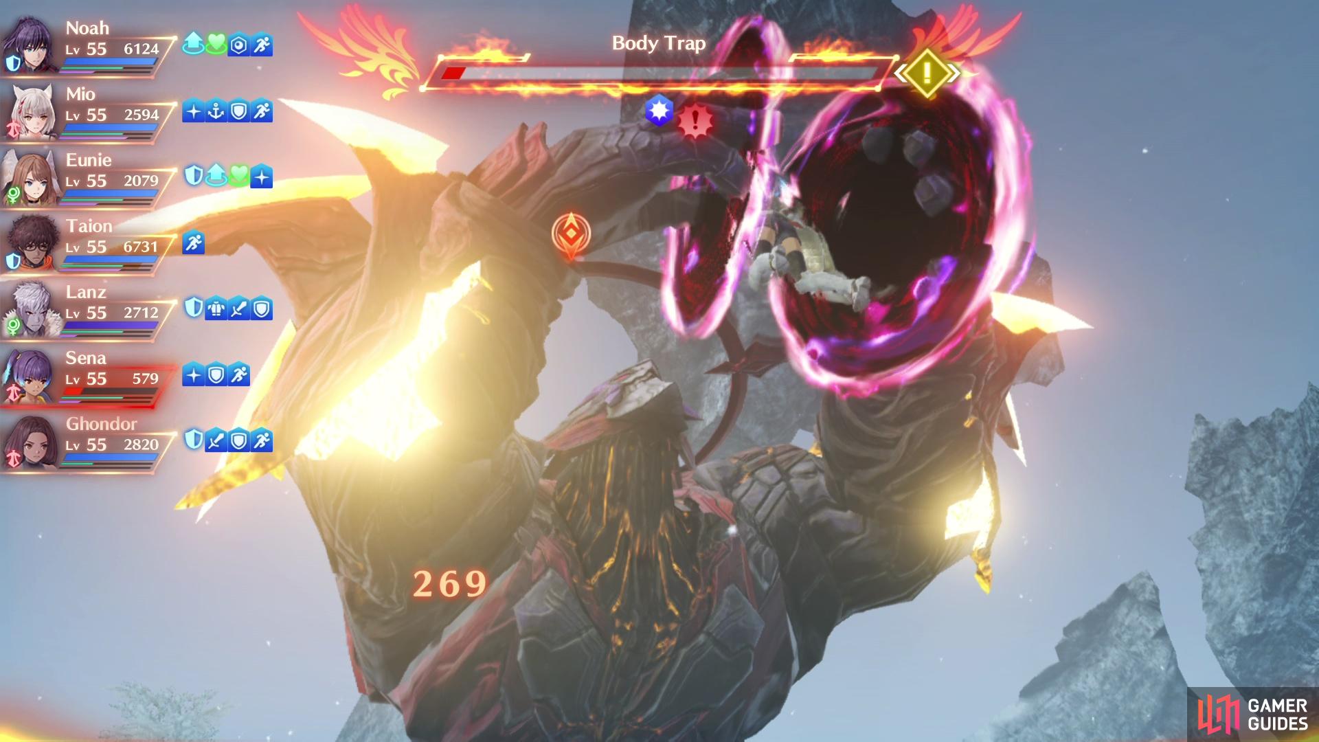 Body Trap disables a character and deals heavy damage