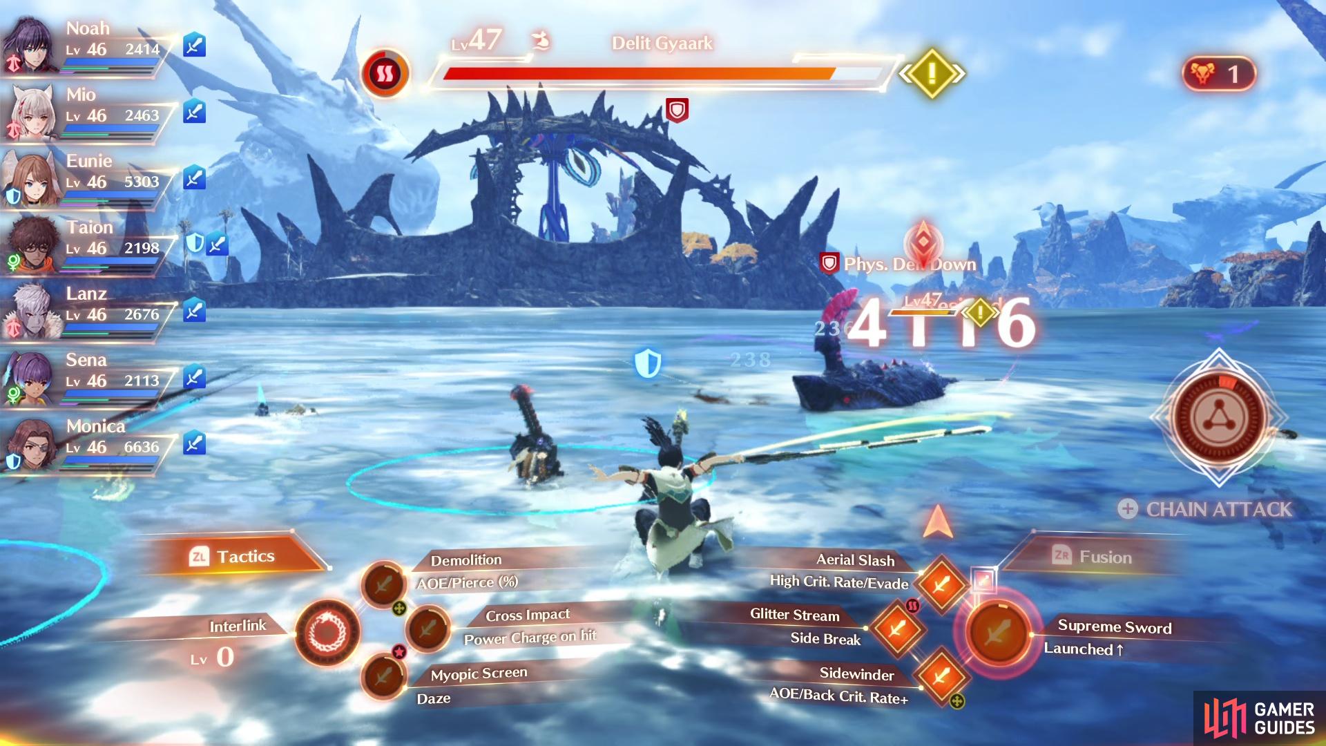 simply dispatch the enemies surrounding the isle.