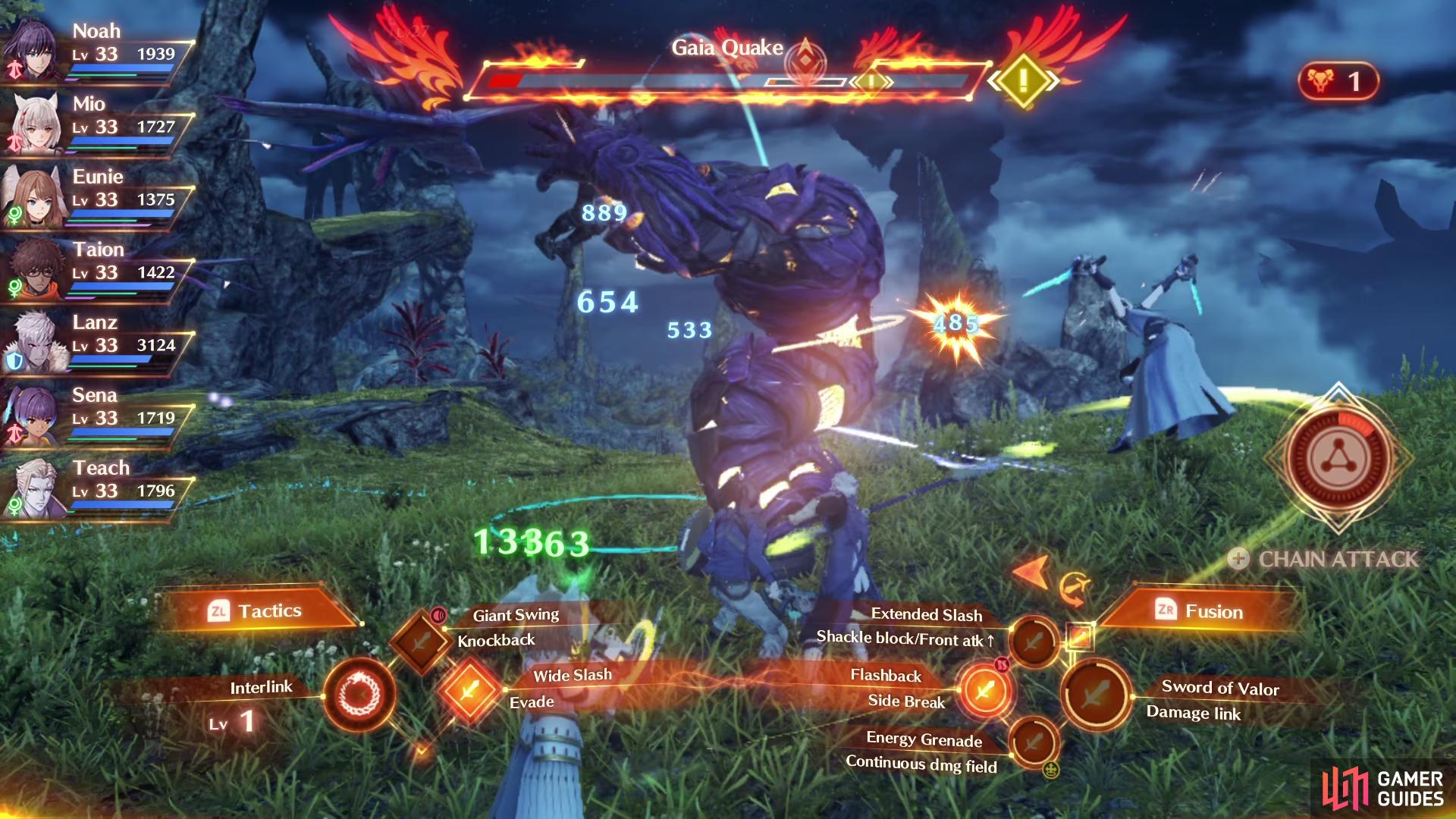 Try to knock Moebius G out of Gaia Quake to avoid the major damage it inflicts