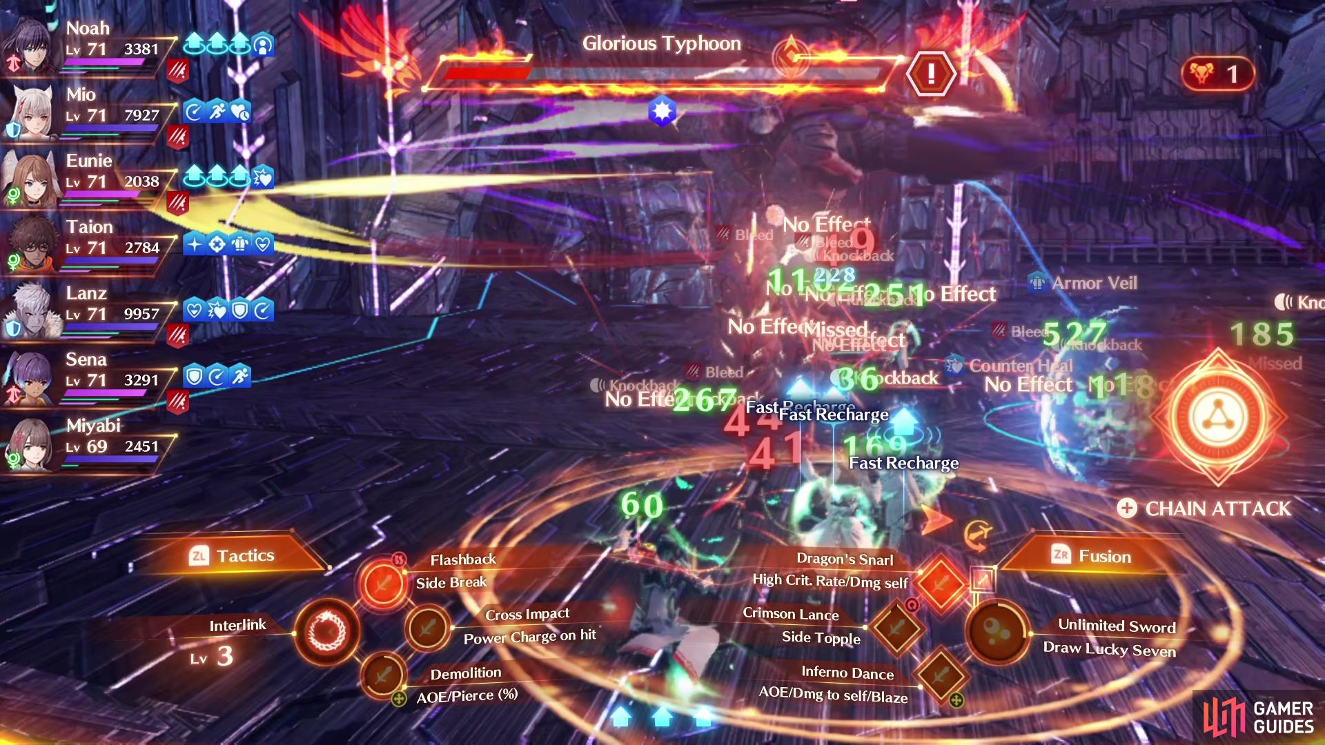 Glorious Typhoon is hard to avoid and hits multiple times.
