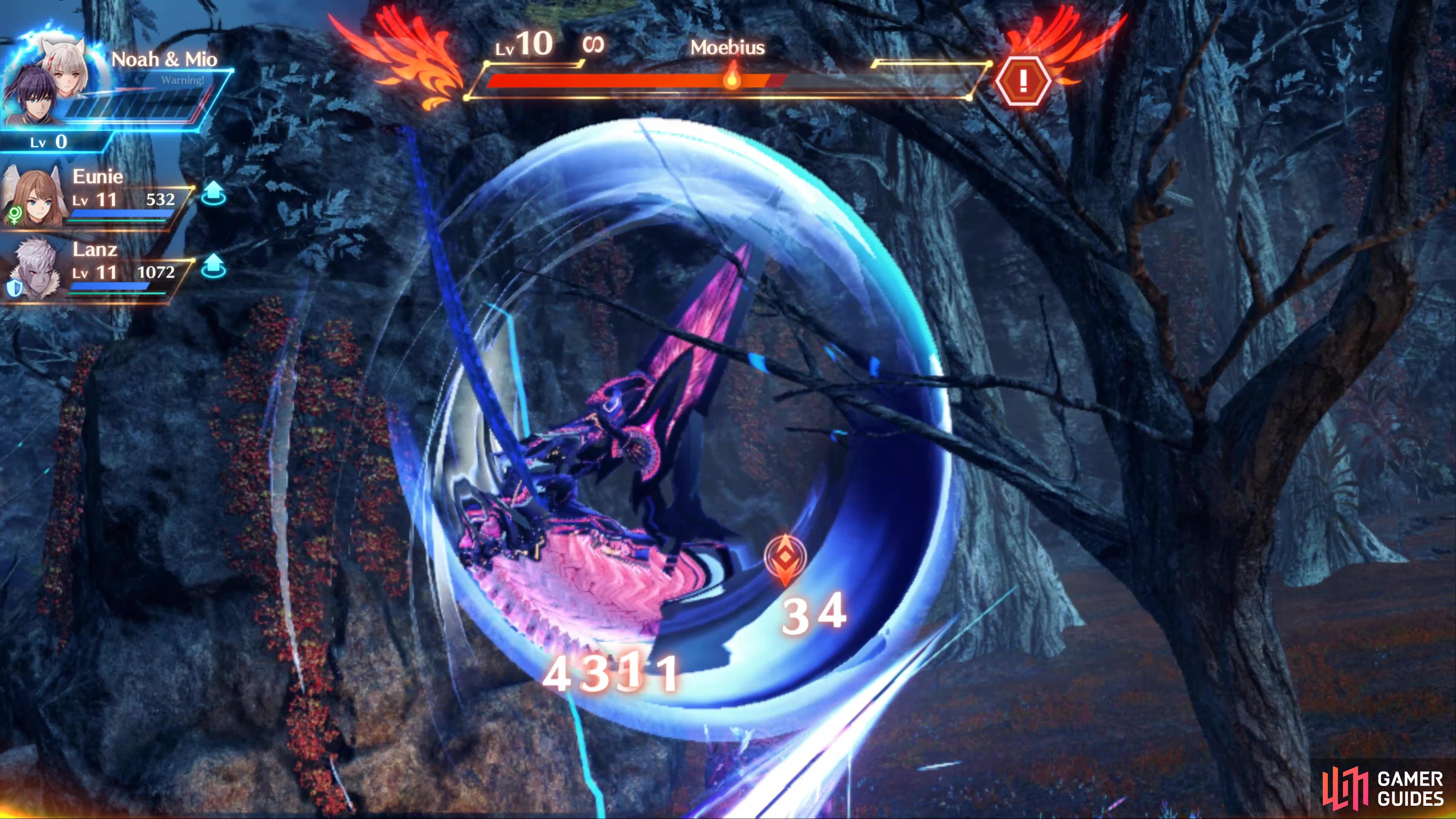 use Mega Spinning Edge as it becomes available to deal major damage to Moebius.