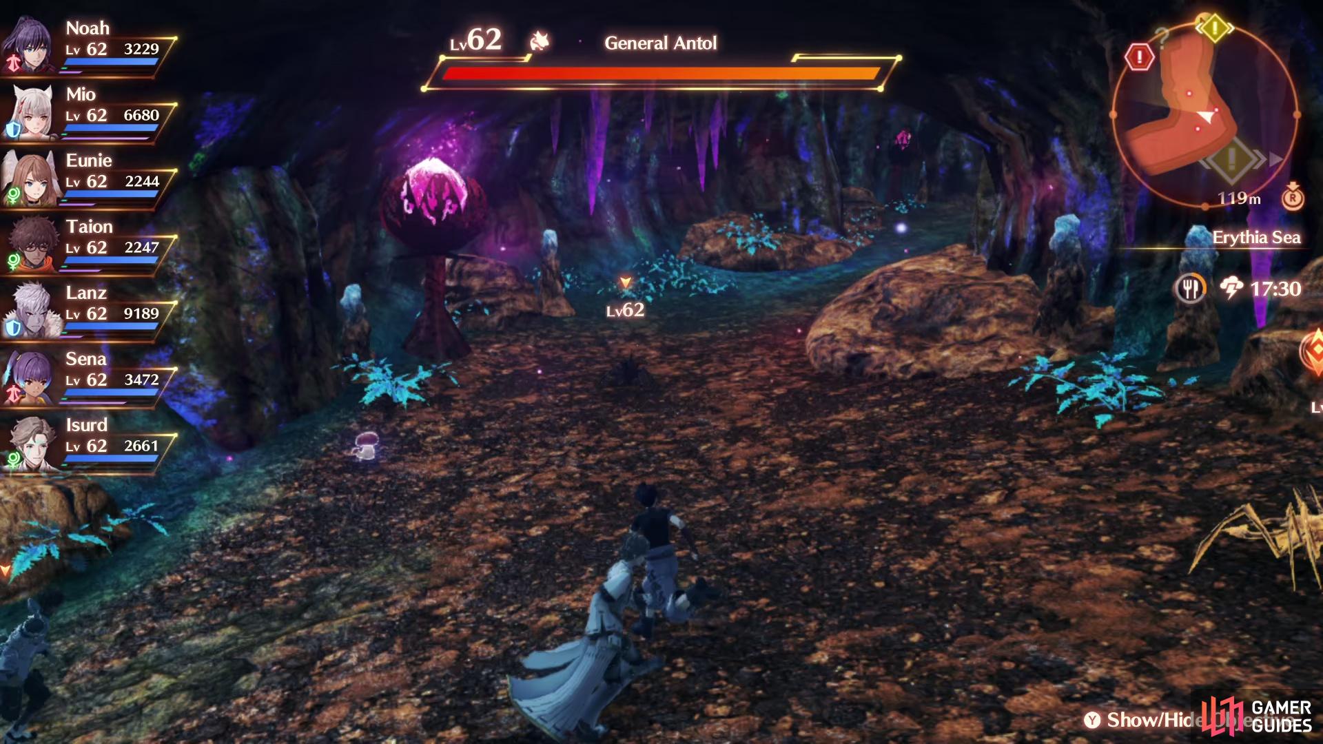 follow the main path west to avoid running into Lv 90+ enemies