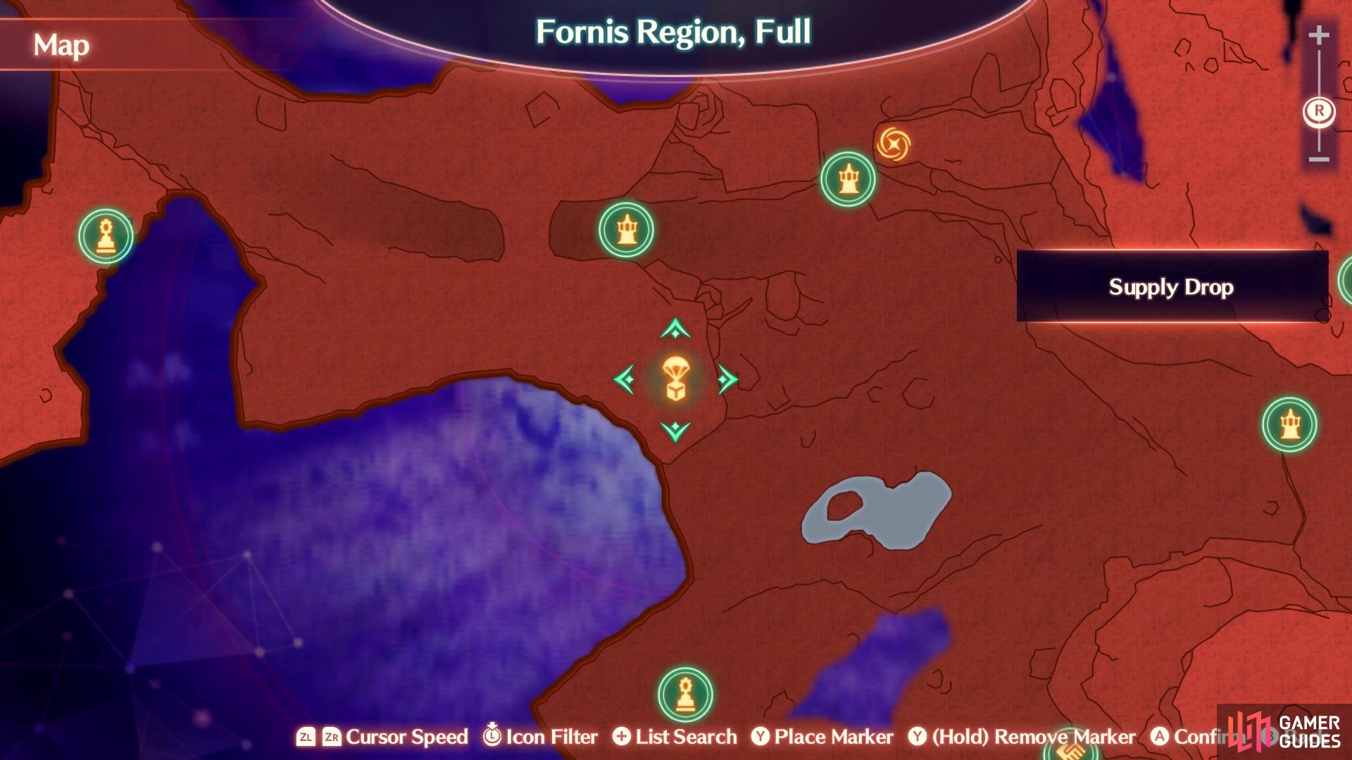 The location where you start the Finite Time quest on the map