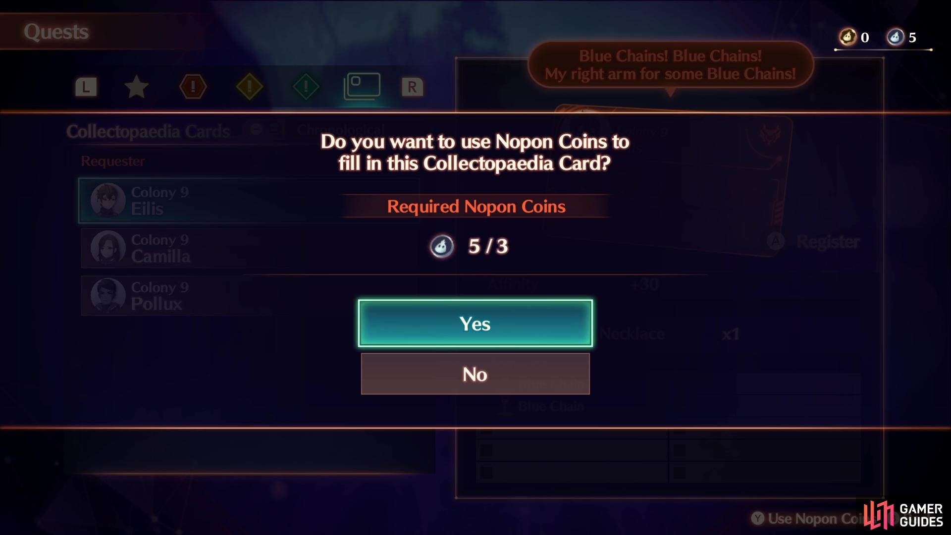 Nopon Coins can be used to complete Collectopaedia Cards if youre struggling to find specific collectibles!