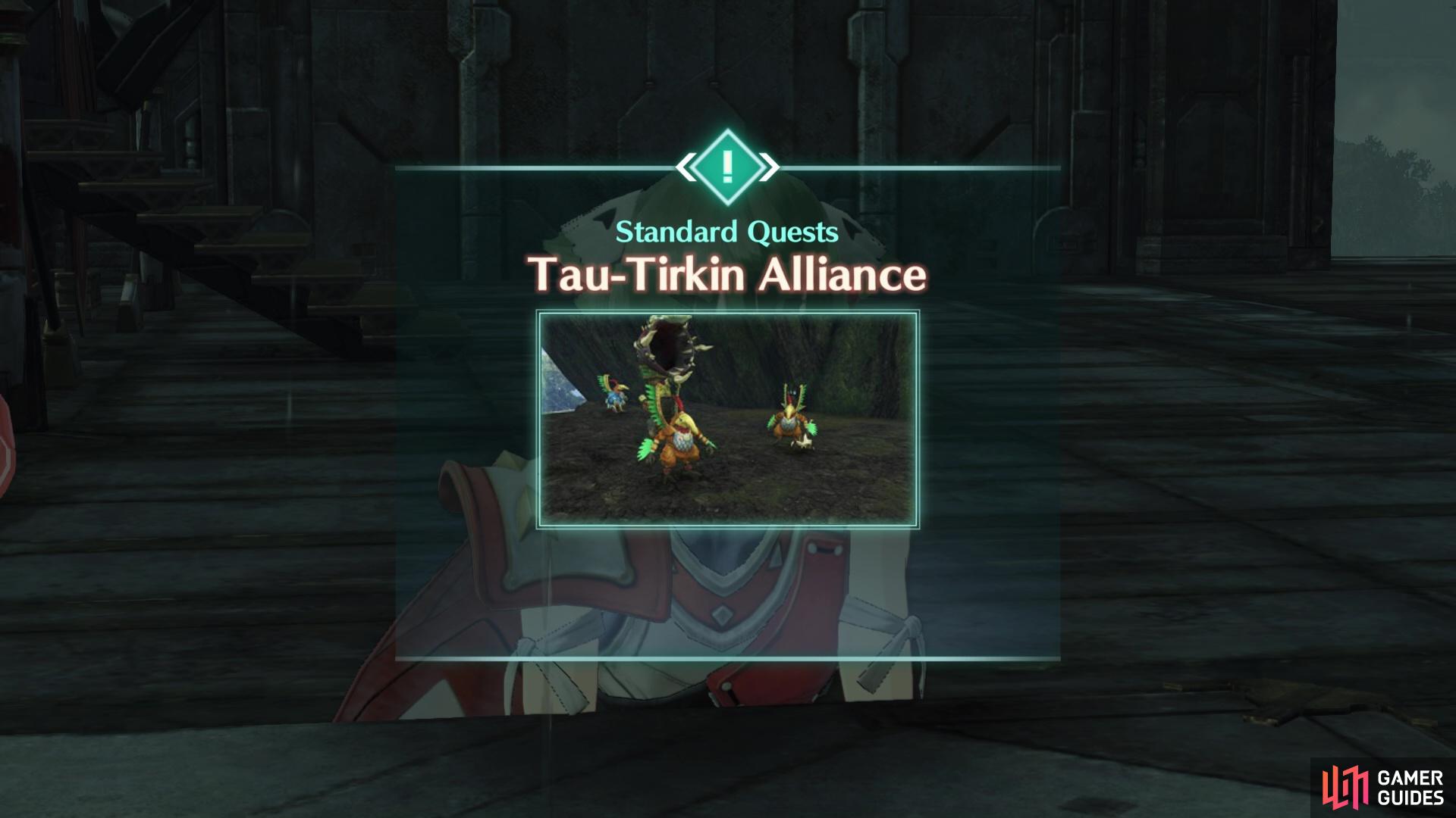 The Tau-Tirkin Alliance Standard Quest.
