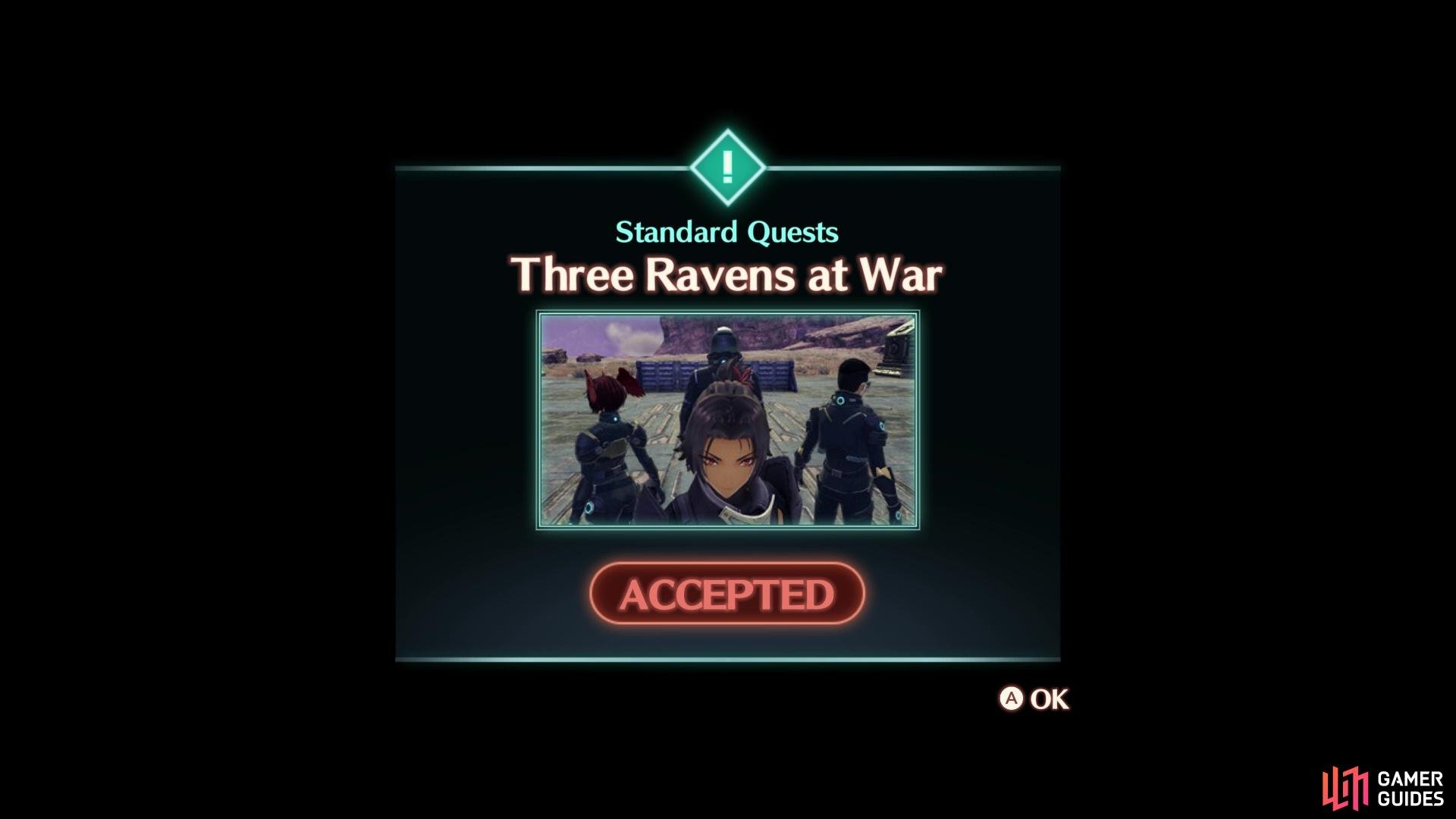 Three Ravens at War Standard Quest.