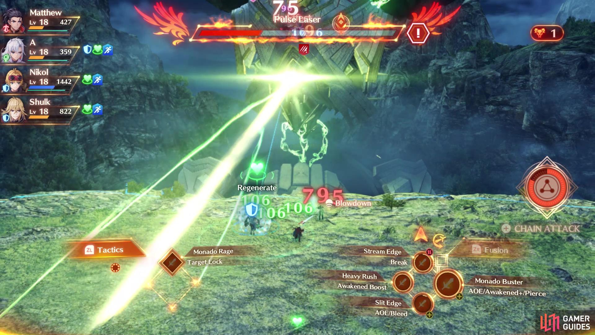 as will Pulse Laser, but this attack only occurs in the second half of the fight