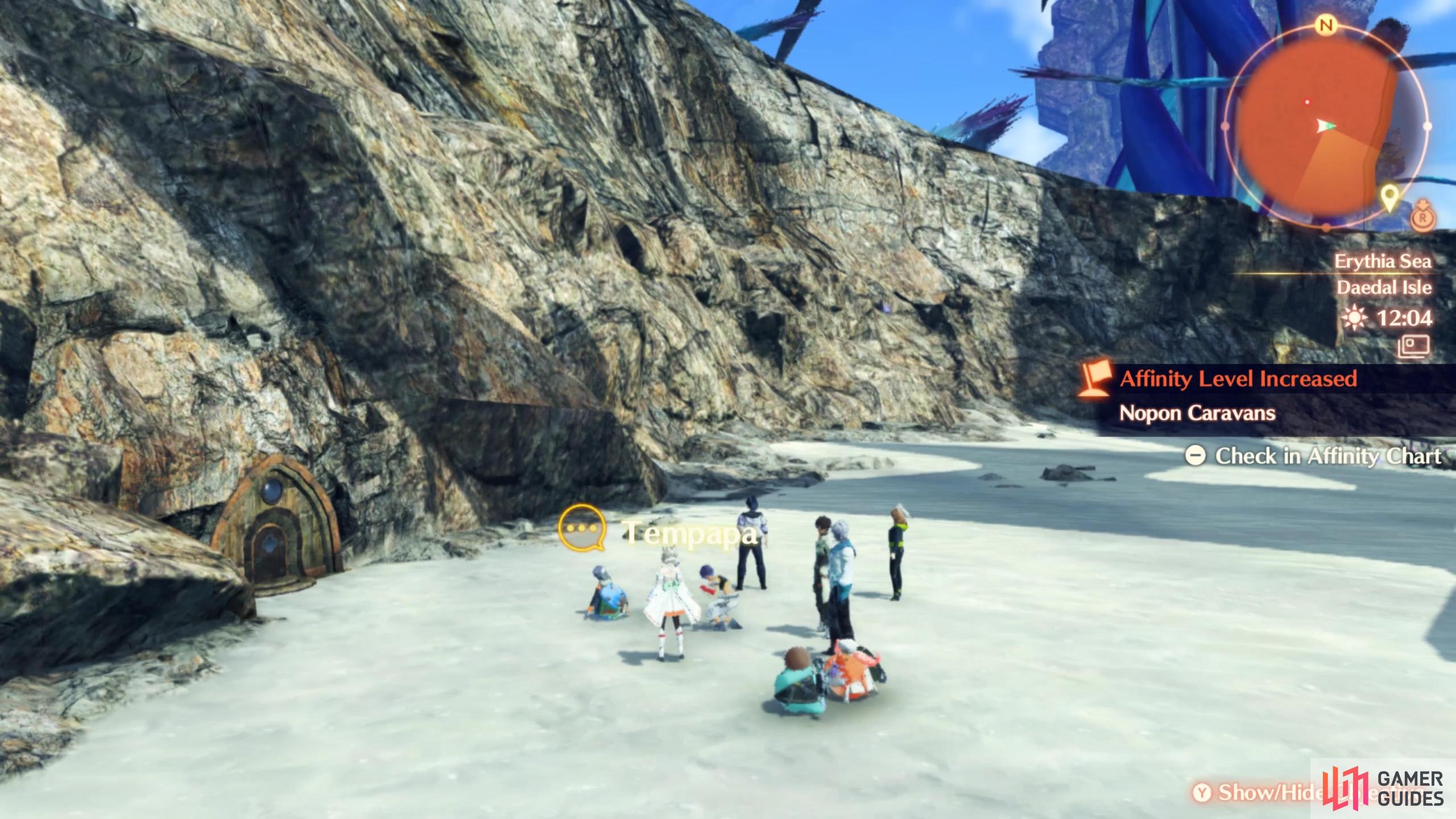 Tempapa: At Daedal Island, after Riku & Mananas Ascension Quest.