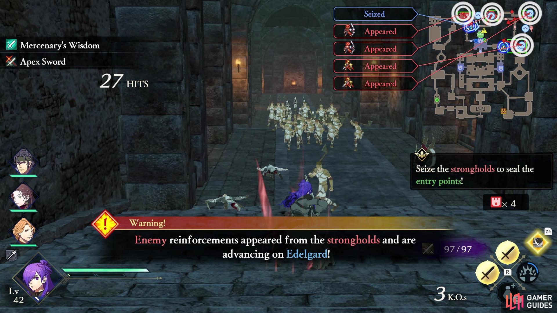 Some extra enemy units will appear to go after Edelgard