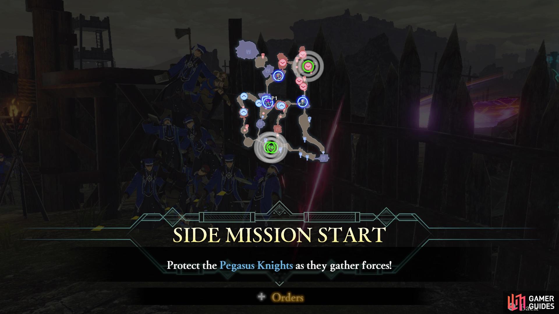The Pegasus Knights will spawn in two areas
