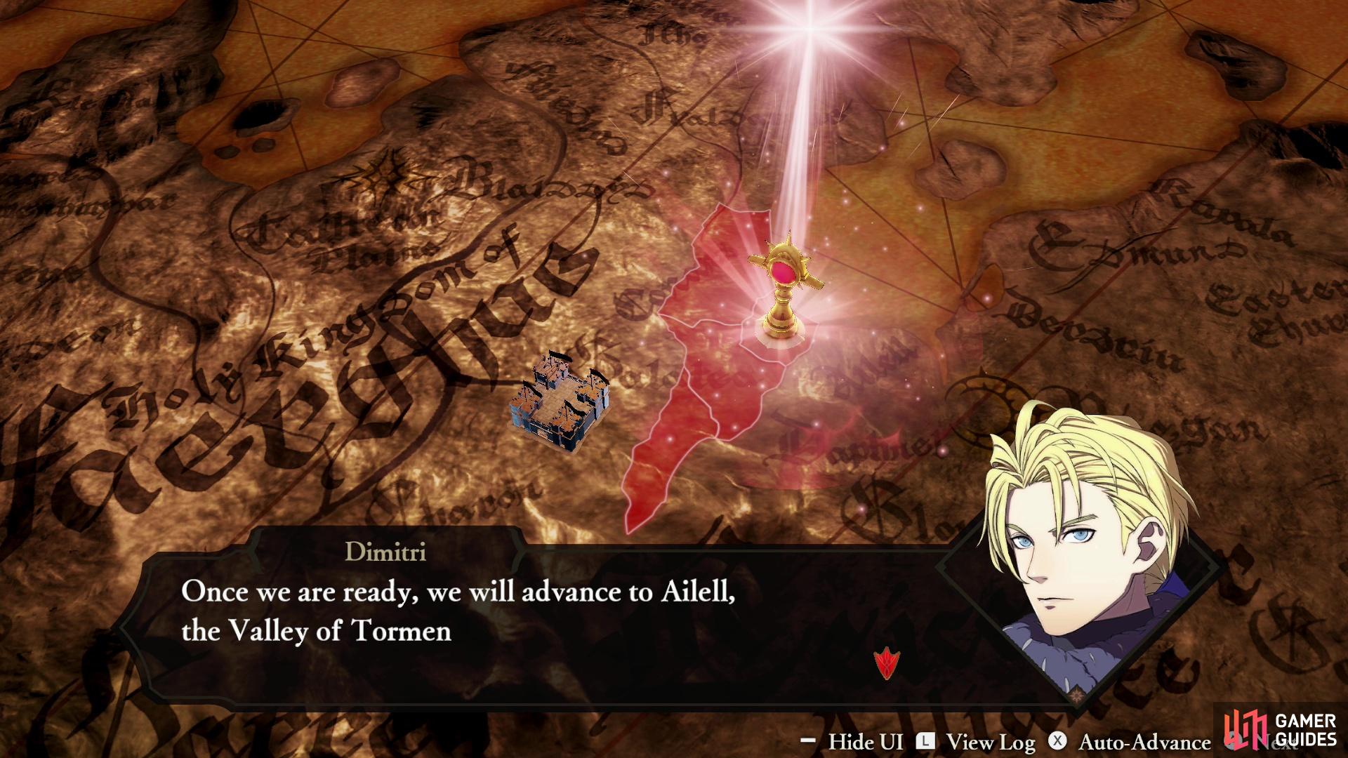 Talk to Dimitri and hell explain the War Map to you,