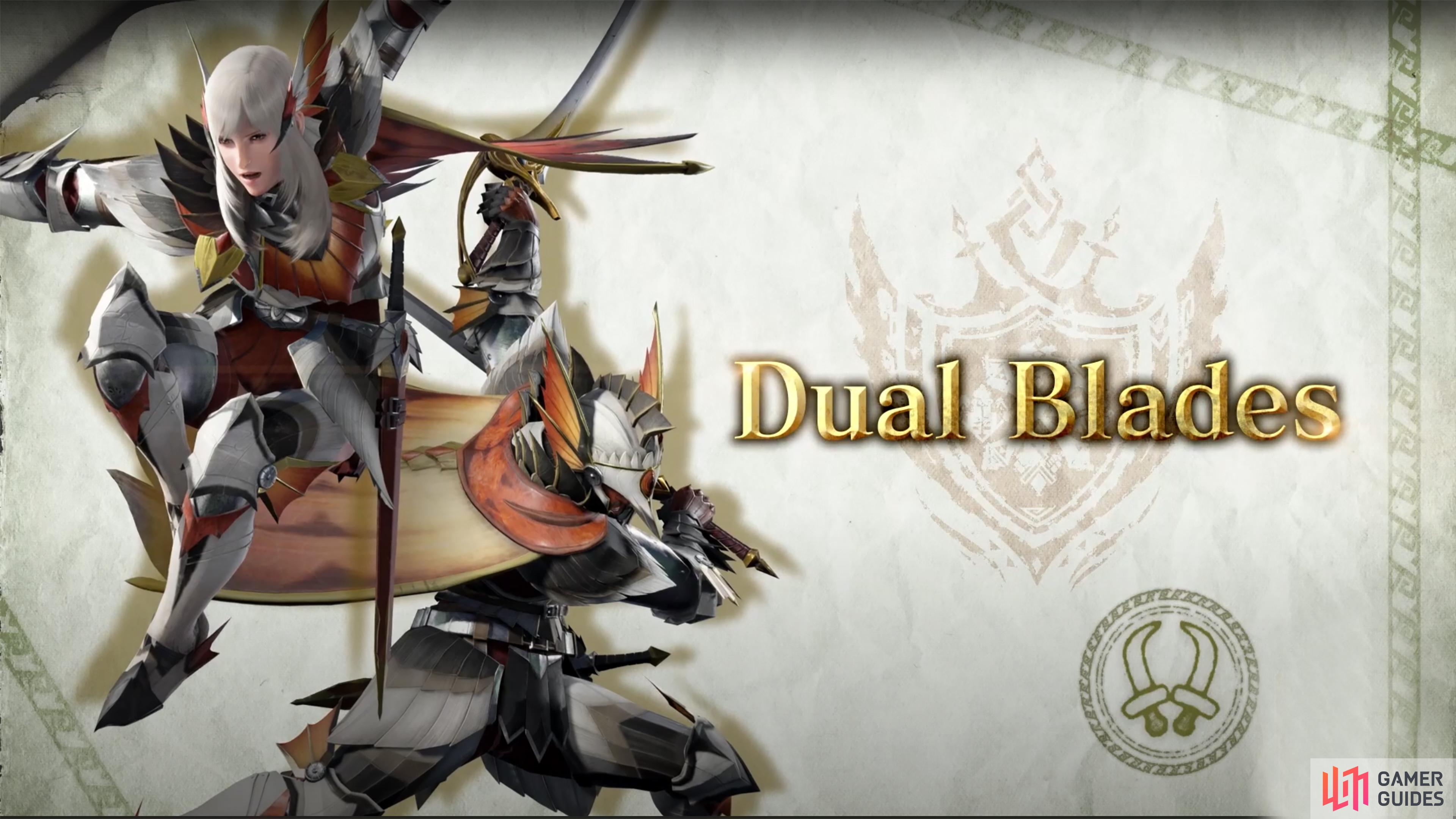 The Dual Blades are the quickest weapon in the game. Their fast attacks are ideal for status, and elemental effects.