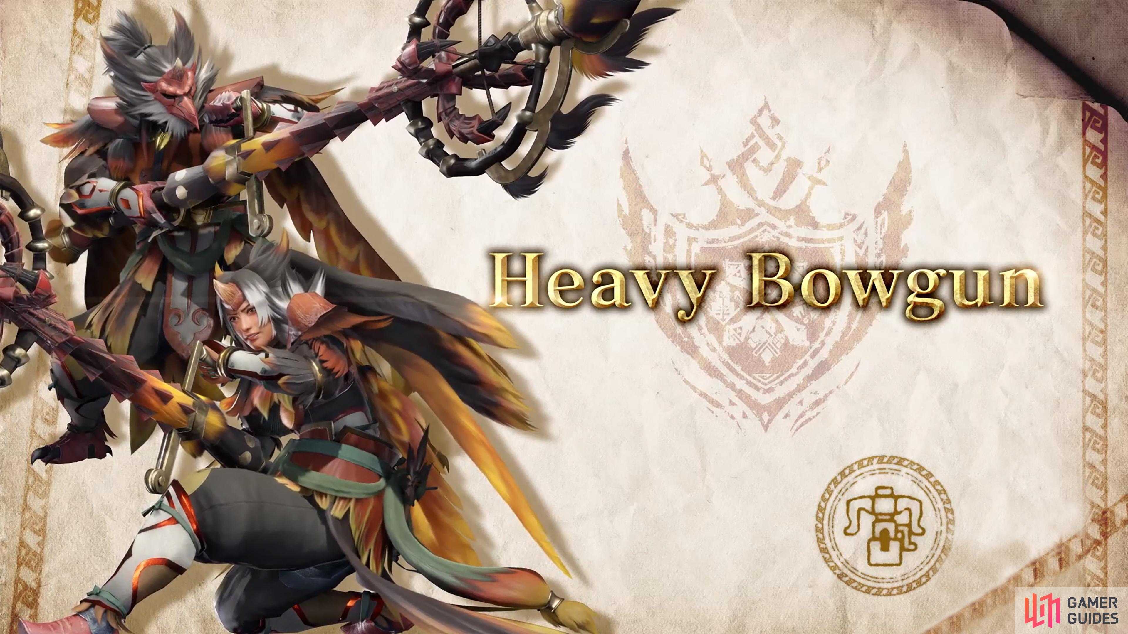 The Heavy Bowgun is a destructive-ranged weapon that focuses on heavy firepower.