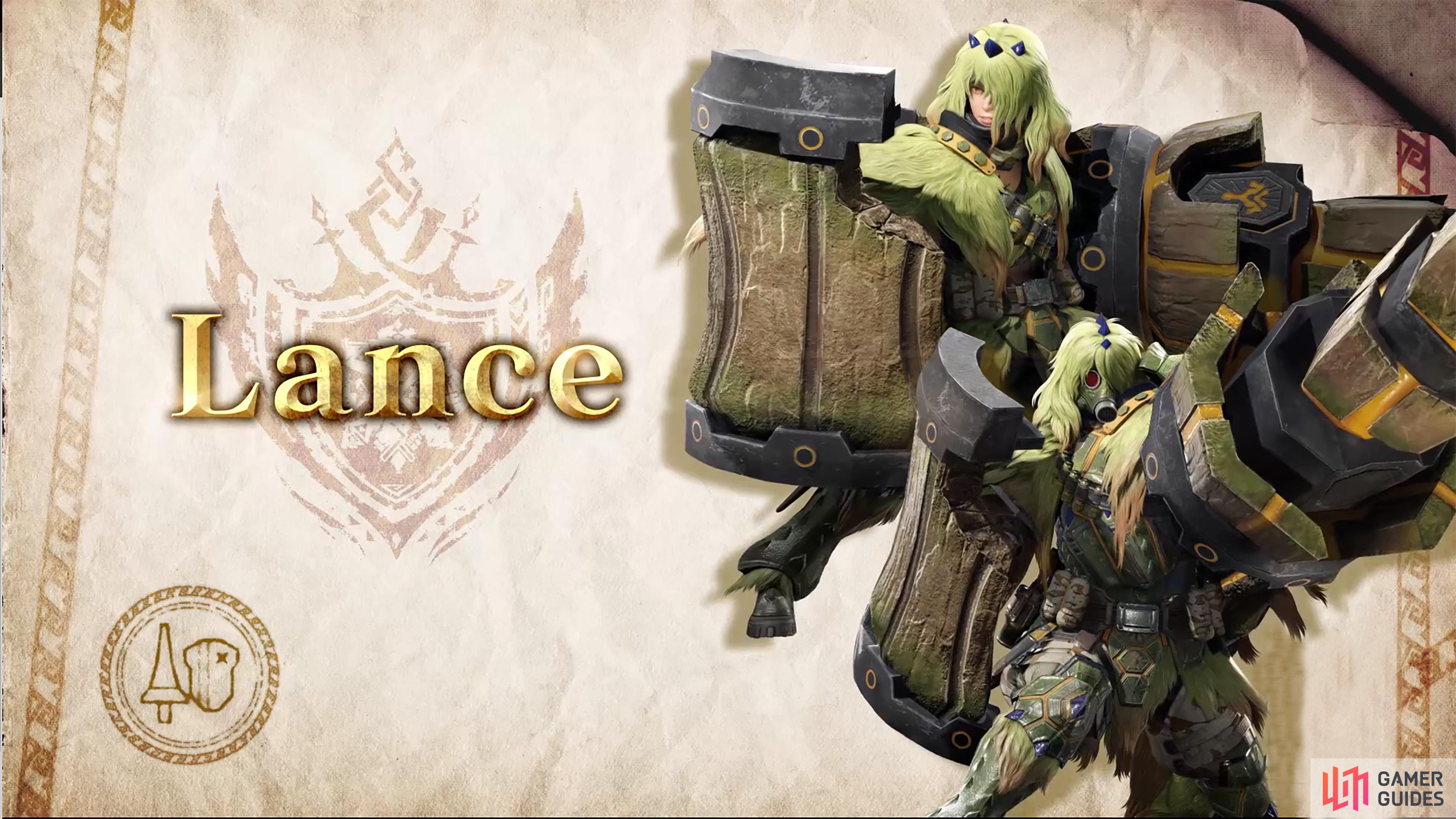 The Lance is a highly defensive weapon whose sturdy shield can withstand fierce attacks.