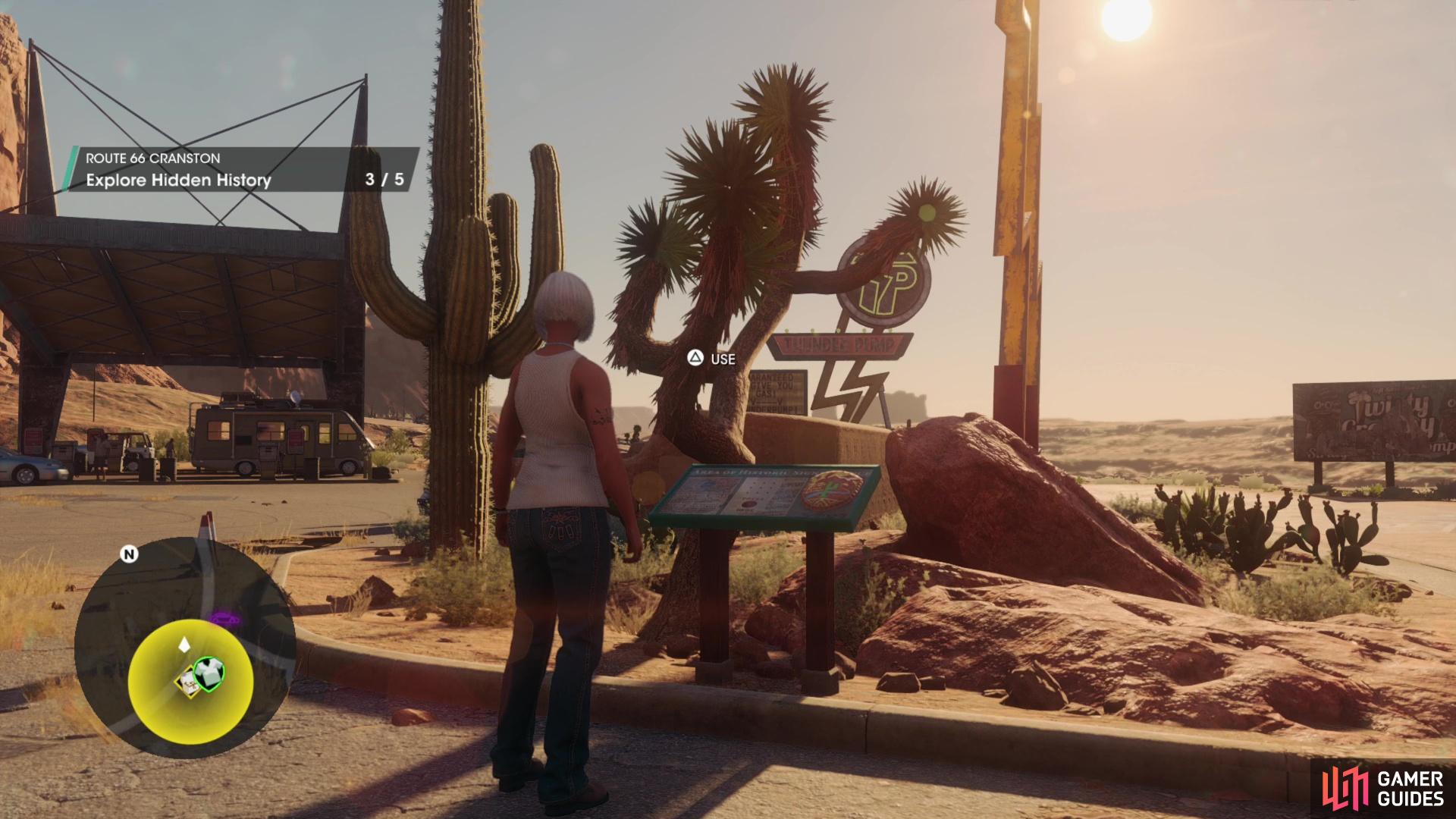 seek out the fourth sign near the Thunderpump bolts near the gas station,