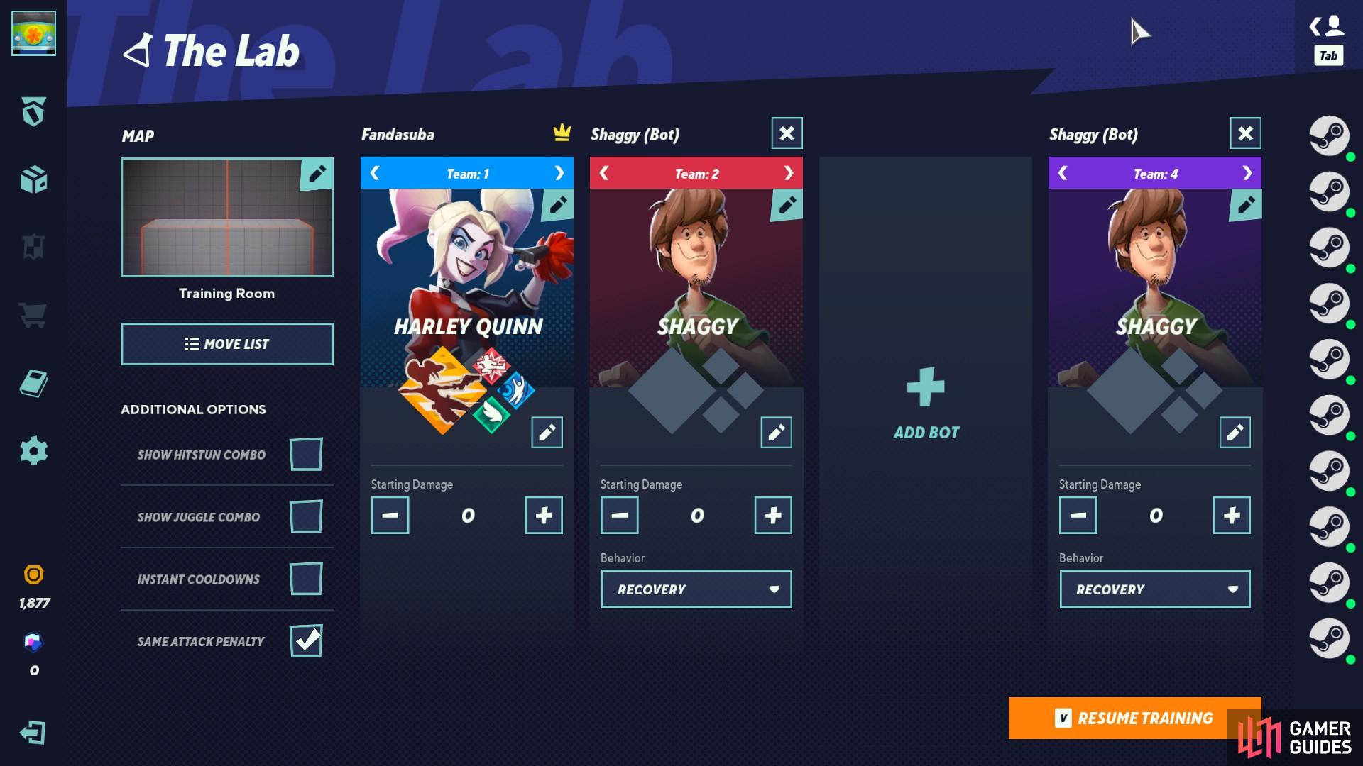 The Lab is a great tool for messing around with perks and deciding on the best Harley Quinn perks in Multiversus.
