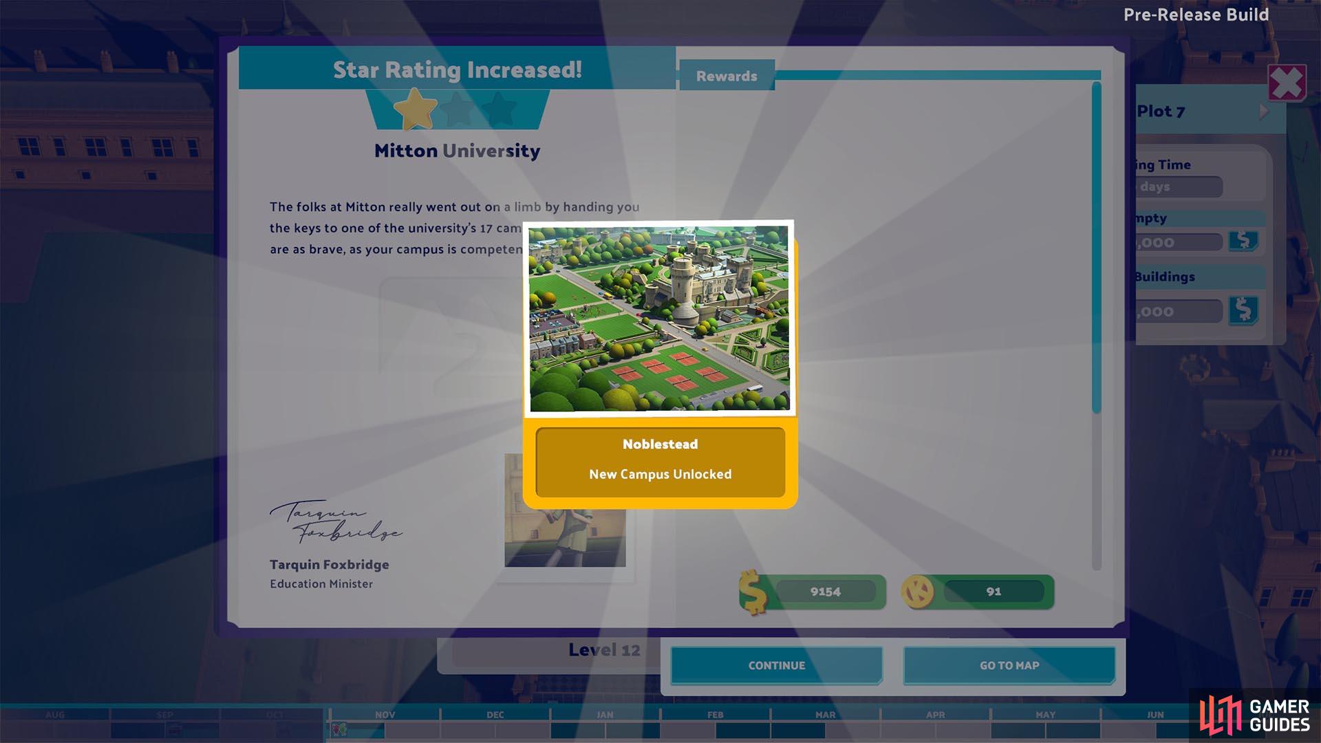 Improving the rating of your campus unlocks lots of cool new things - like more campuses!