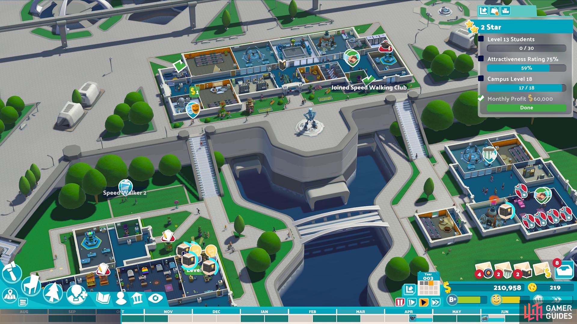 You will soon build a sprawling, futuristic campus to be proud of.