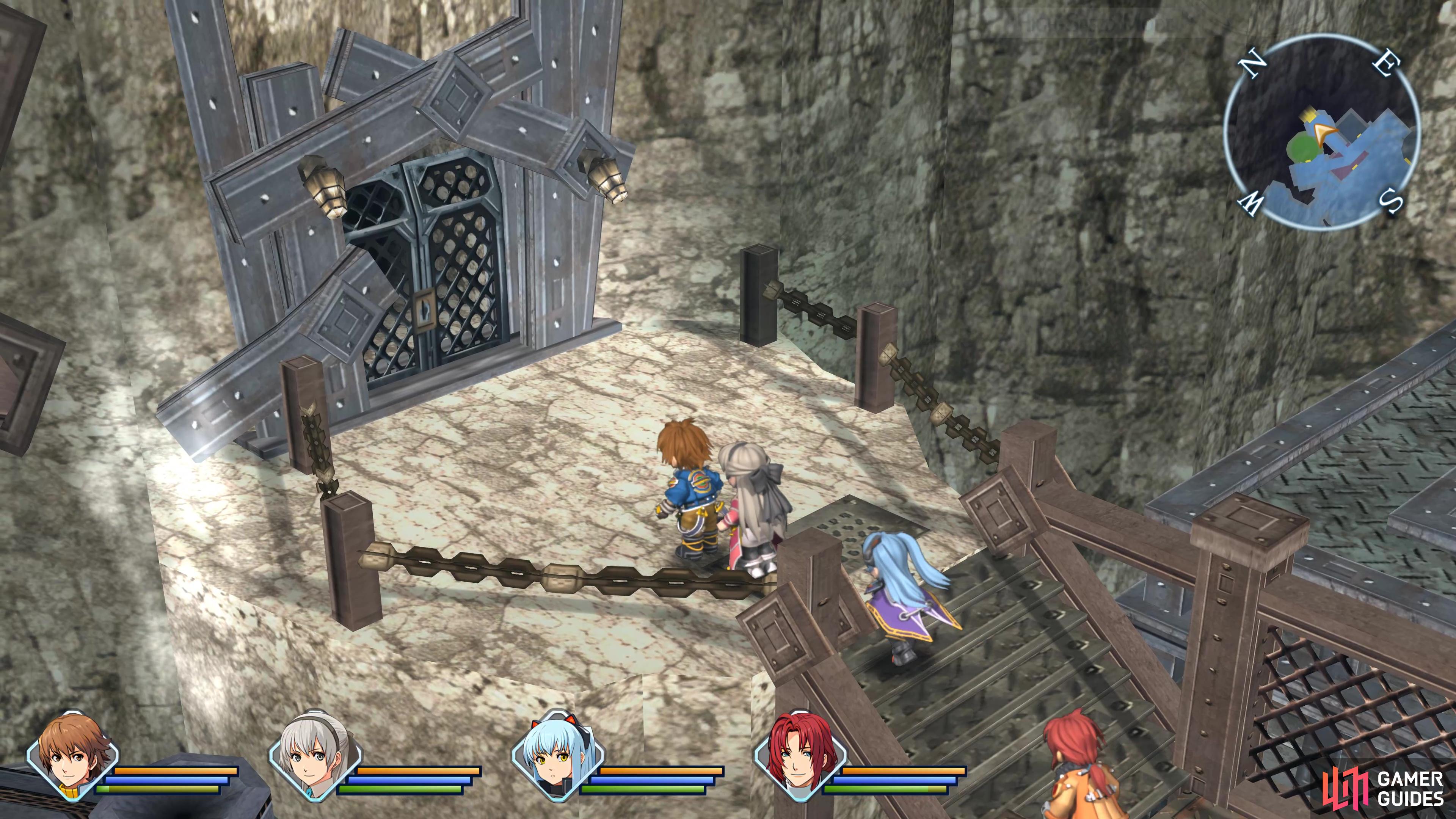 then enter the mines at the highest point of the village