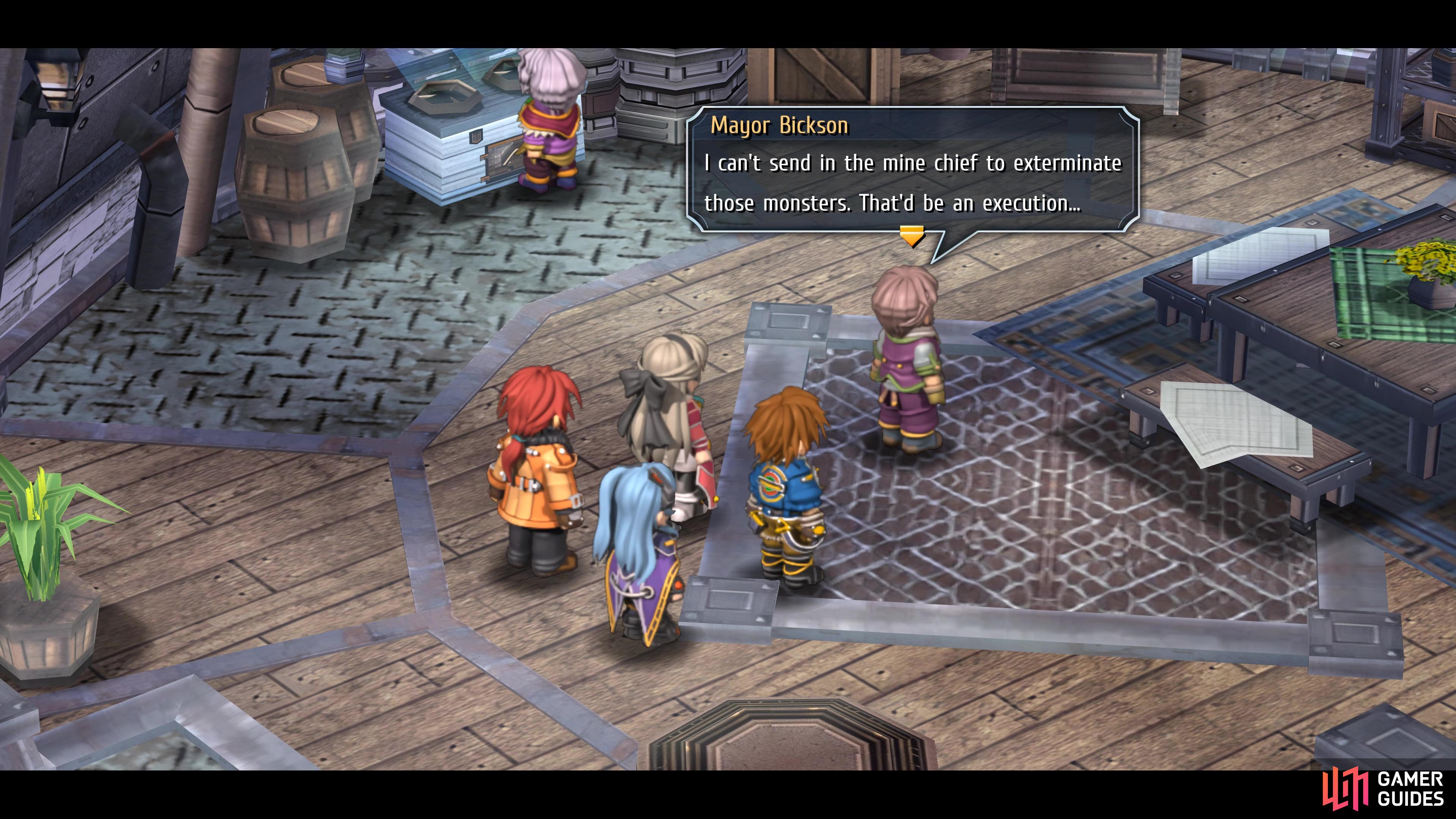 Speak with the mayor in Mainz Village to get the key