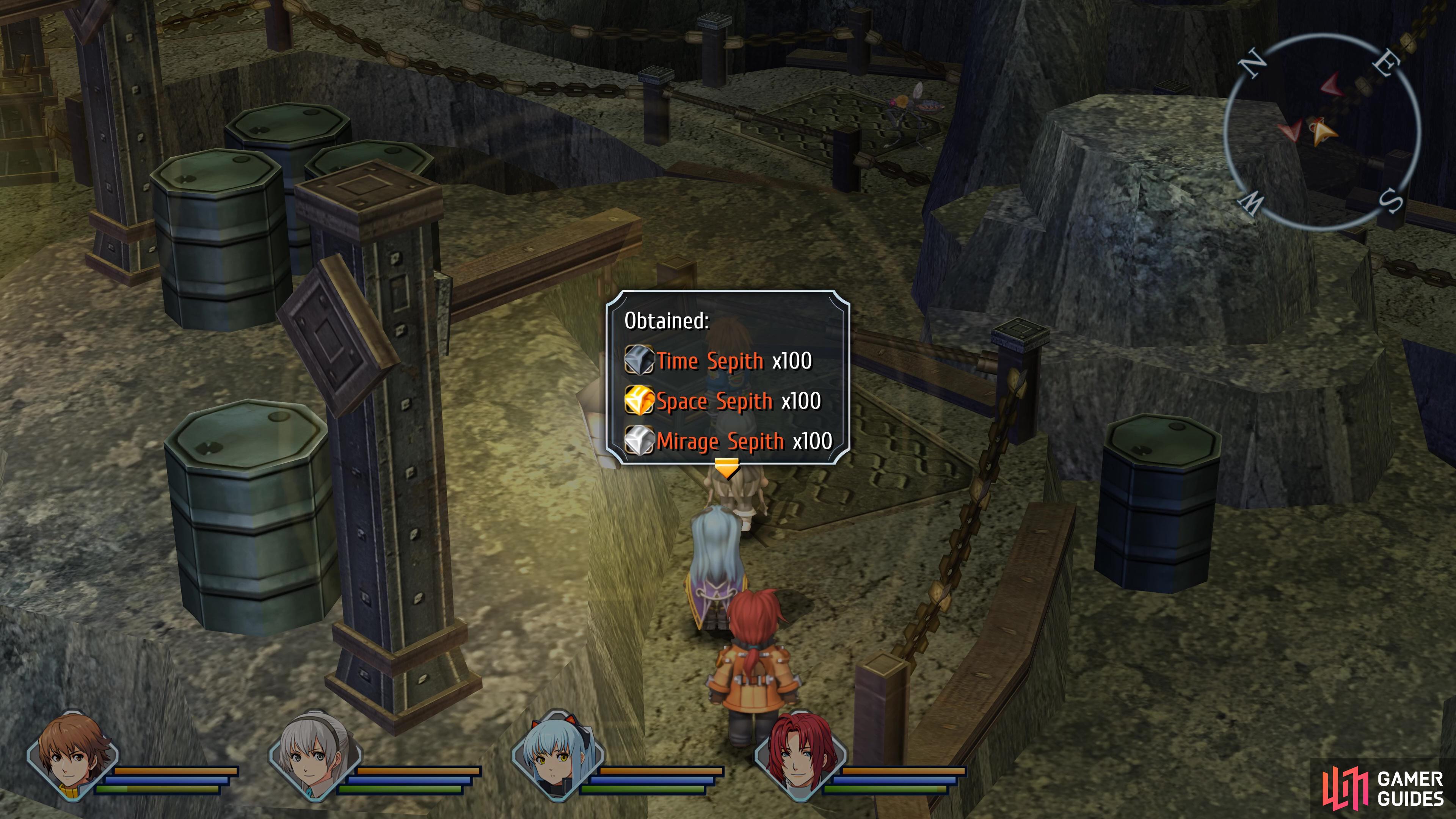 The first chest contains a hoard of Sepith