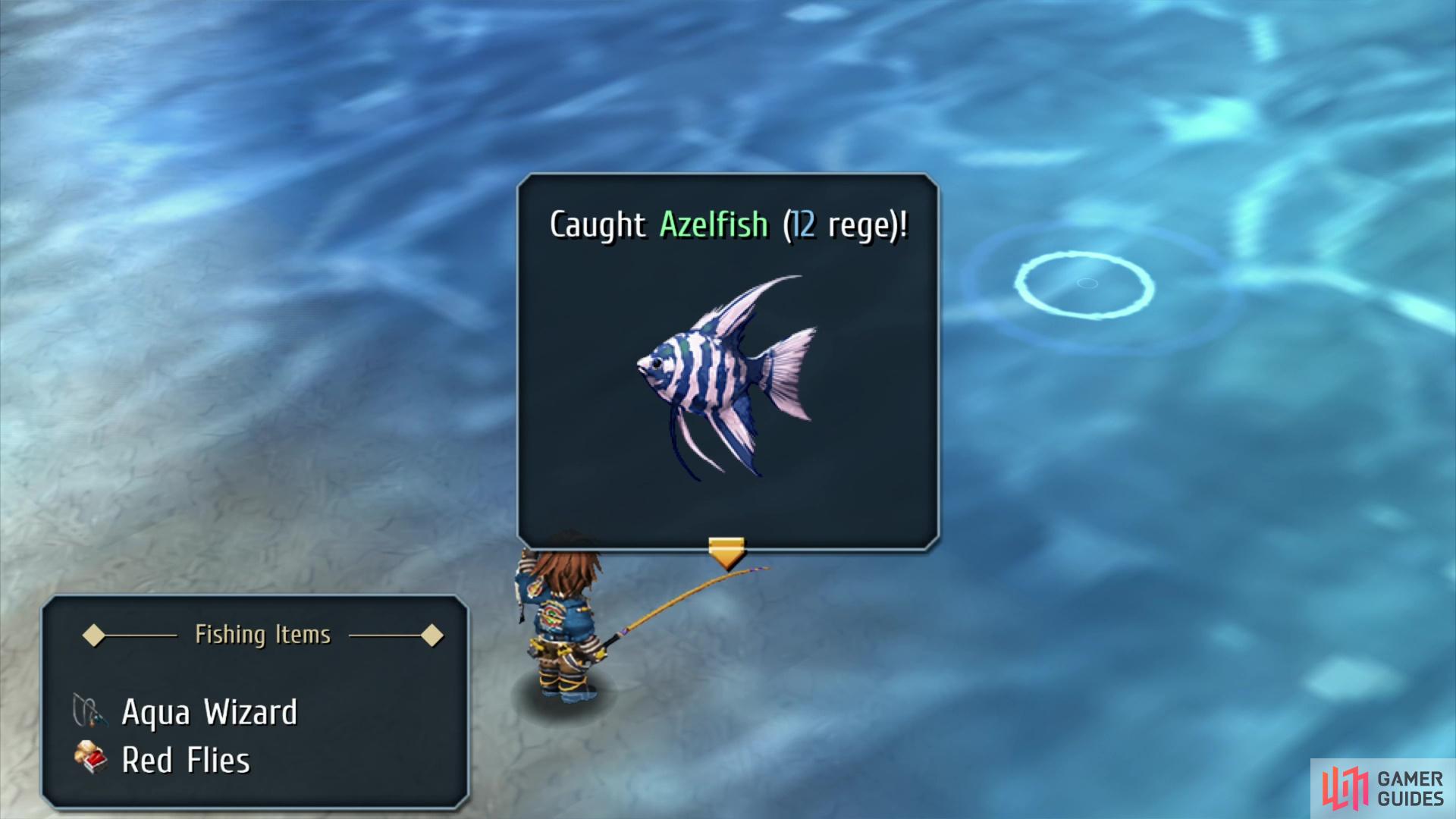At the Ursula Road - Lakeshore fishing spot you can find Azelfish,