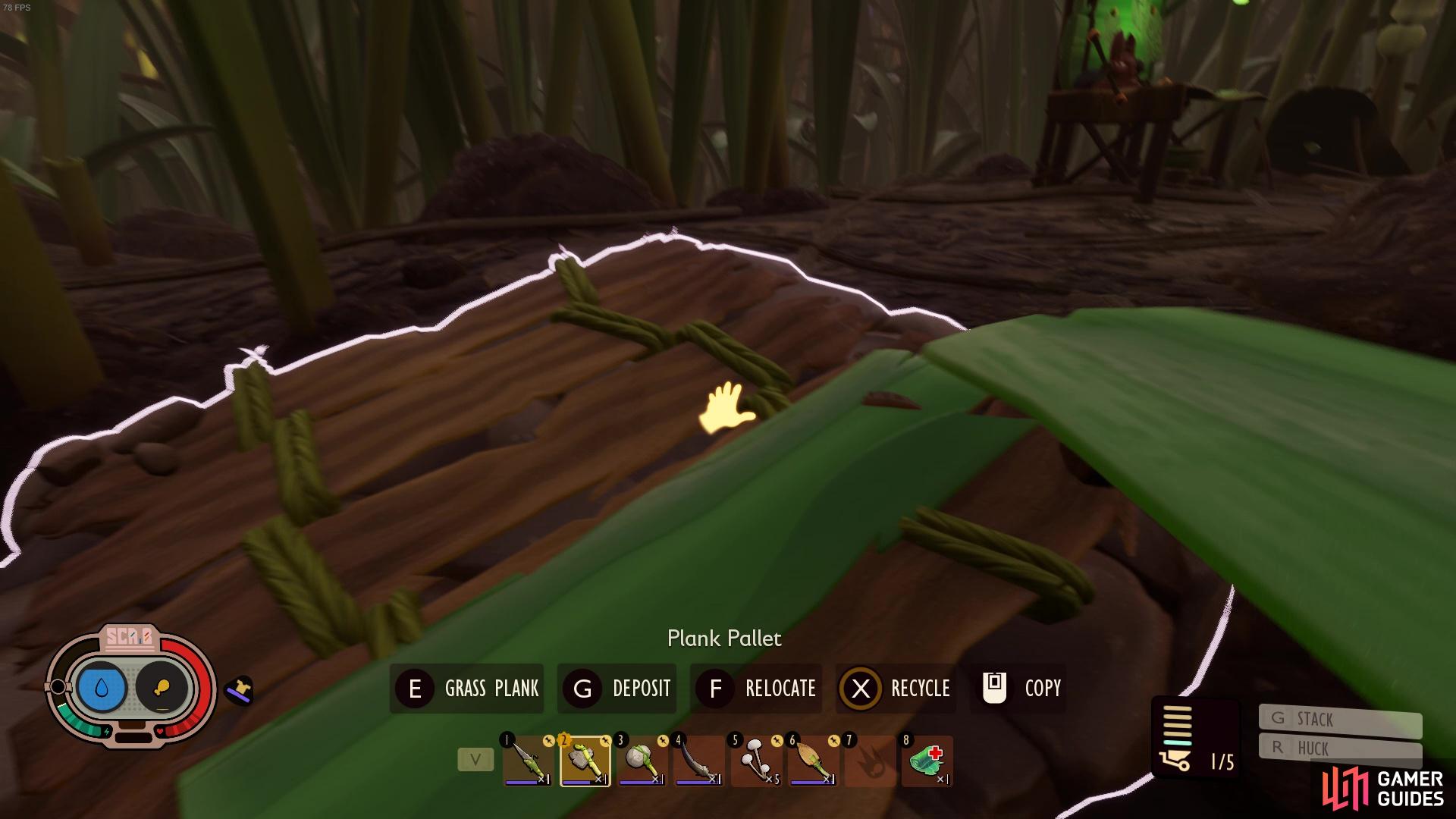 The Plank Pallet can store grass planks!