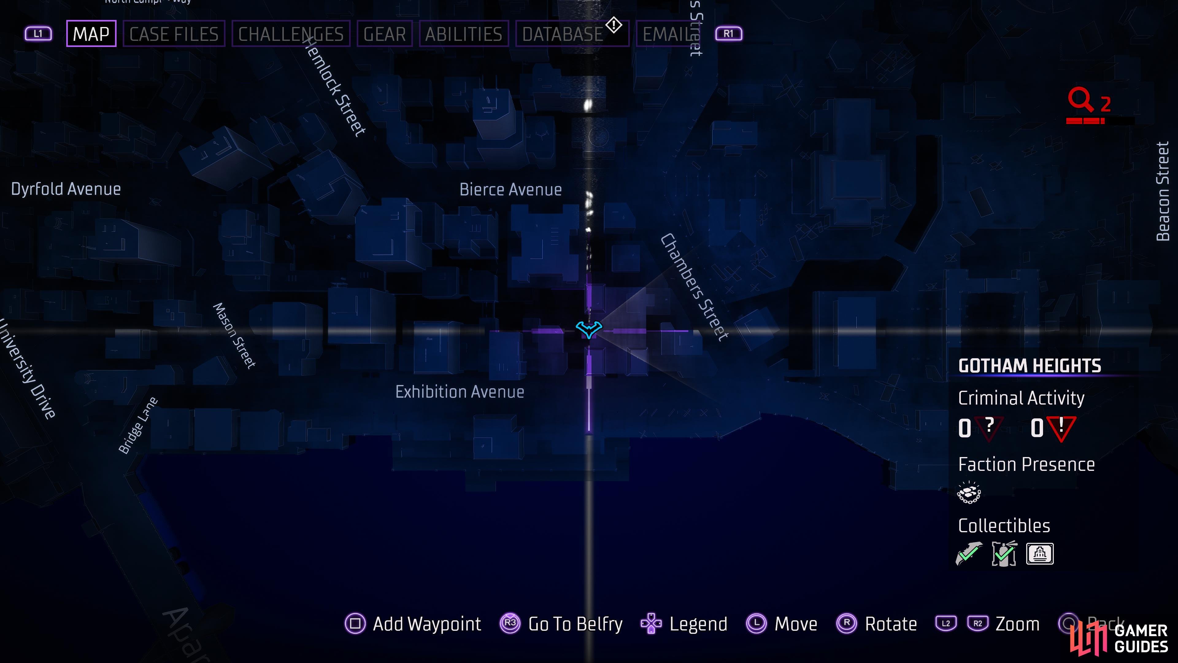 The map location of Batarang #50.