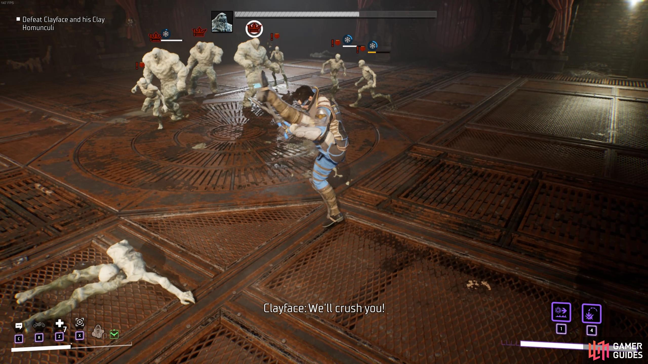 You'll need to defeat a number of humanoid clay mimics during the second phase of the fight.