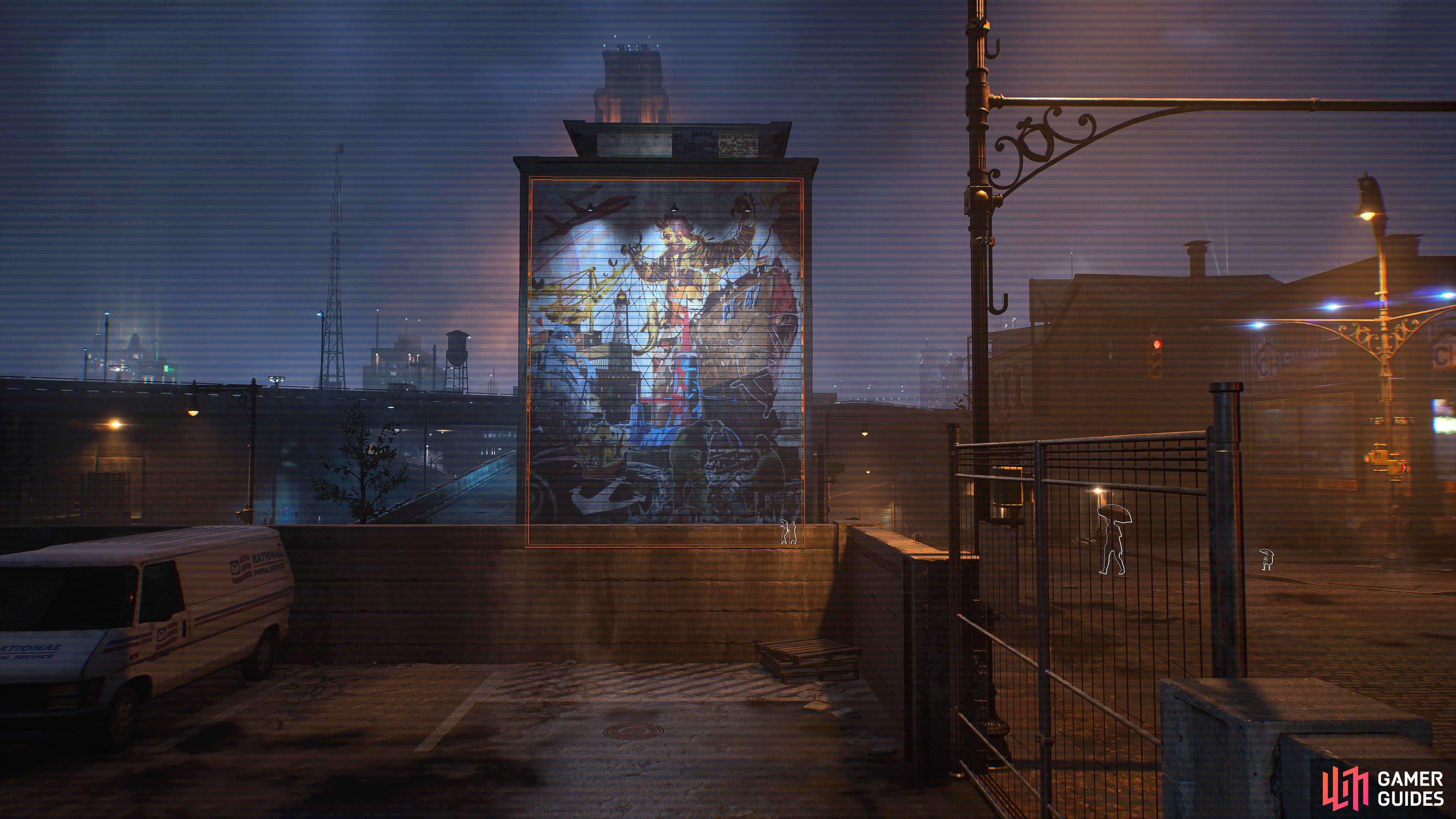 "Gotham Piers" Street Art is painted by artist The Catburglar.