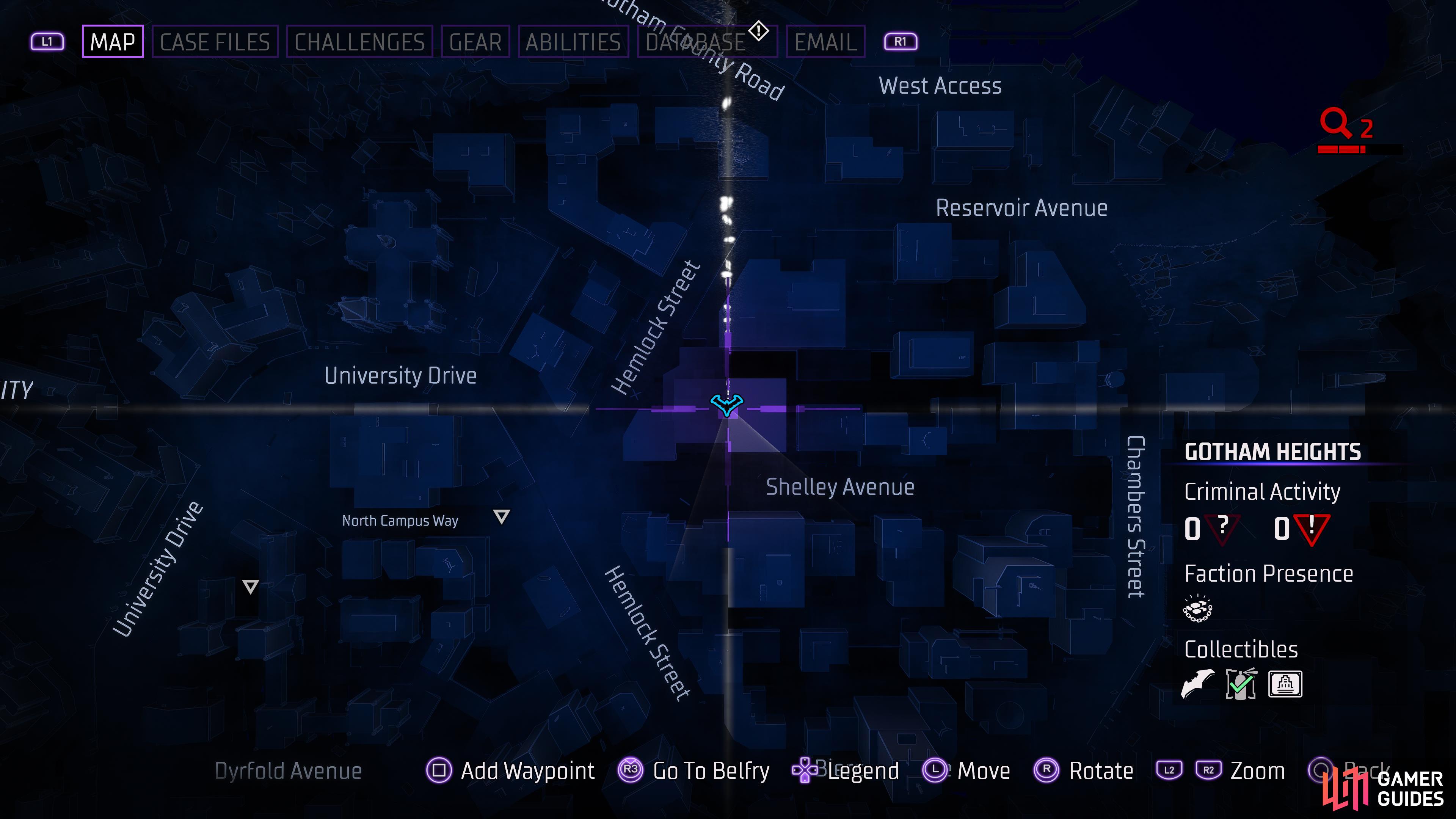 The map location of Batarang #53.