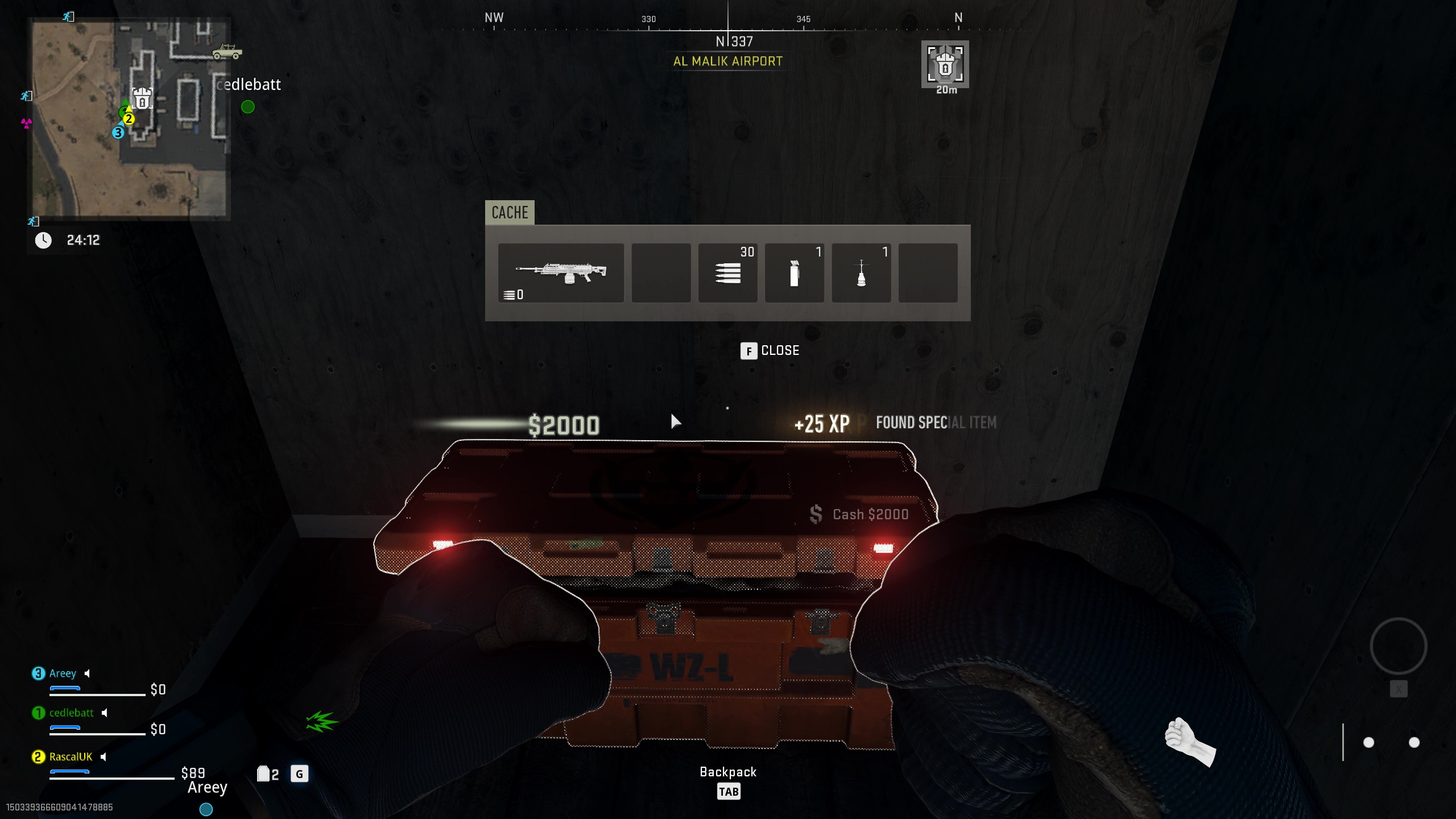 The containers will often reveal decent guns and equipment so are always worth checking