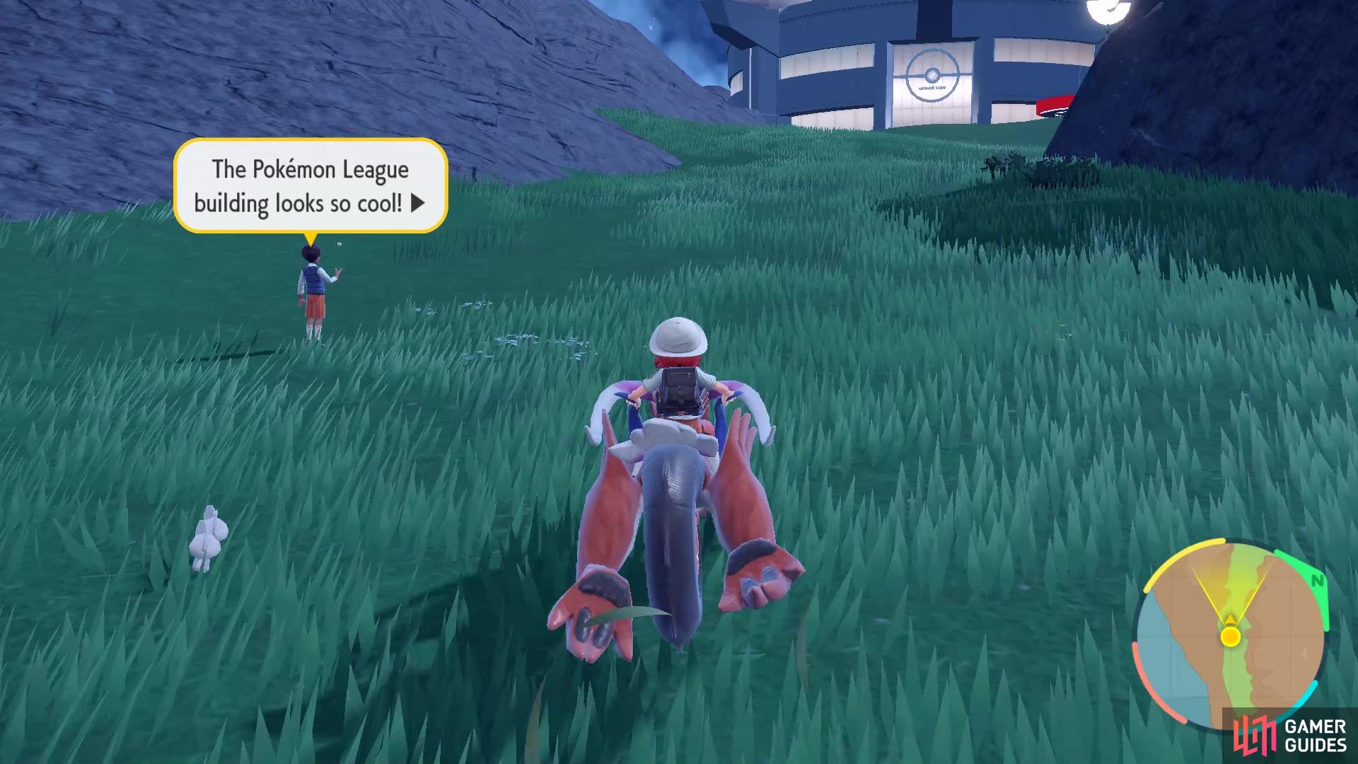 Did you head to the Pokémon League building via your Pokémon mount?