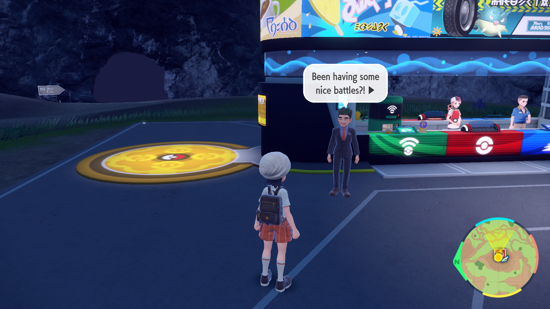 The Pokemon Rep can be found at the Dalizapa Passage Pokemon Center Pokemon Center.