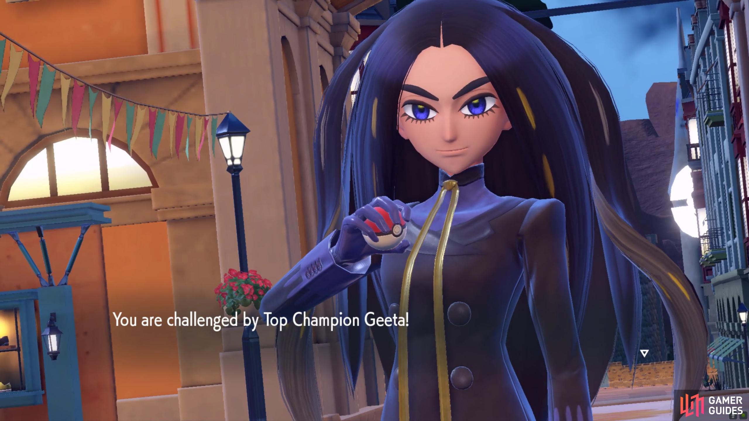 Pokemon Scarlet and Violet, Geeta (Champion) Guide - Pokemon & Weakness