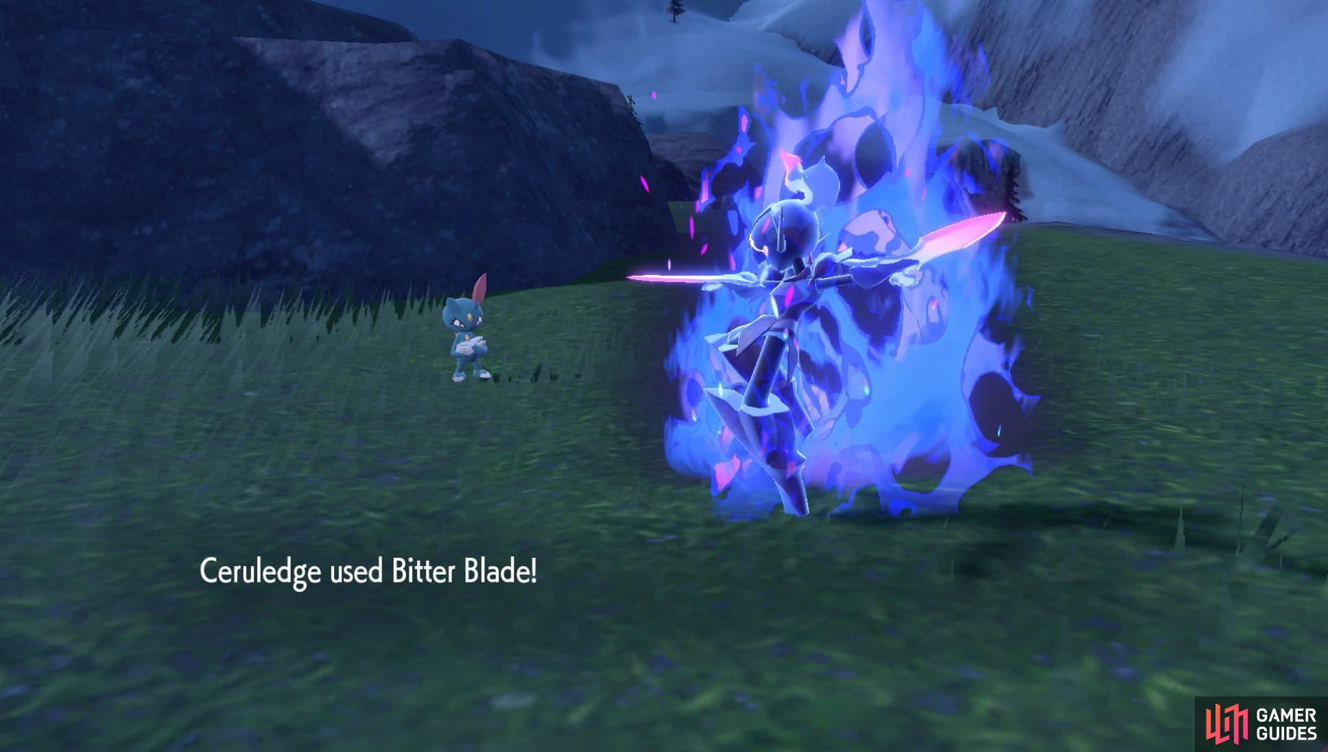 Its Bitter Blade move can drain HP from foes. (Credit: The Pokémon Company)