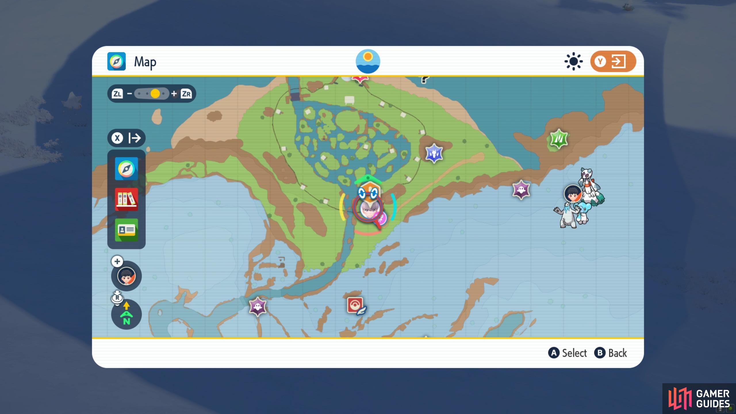 Location of the Fairy Crew's base on the map.