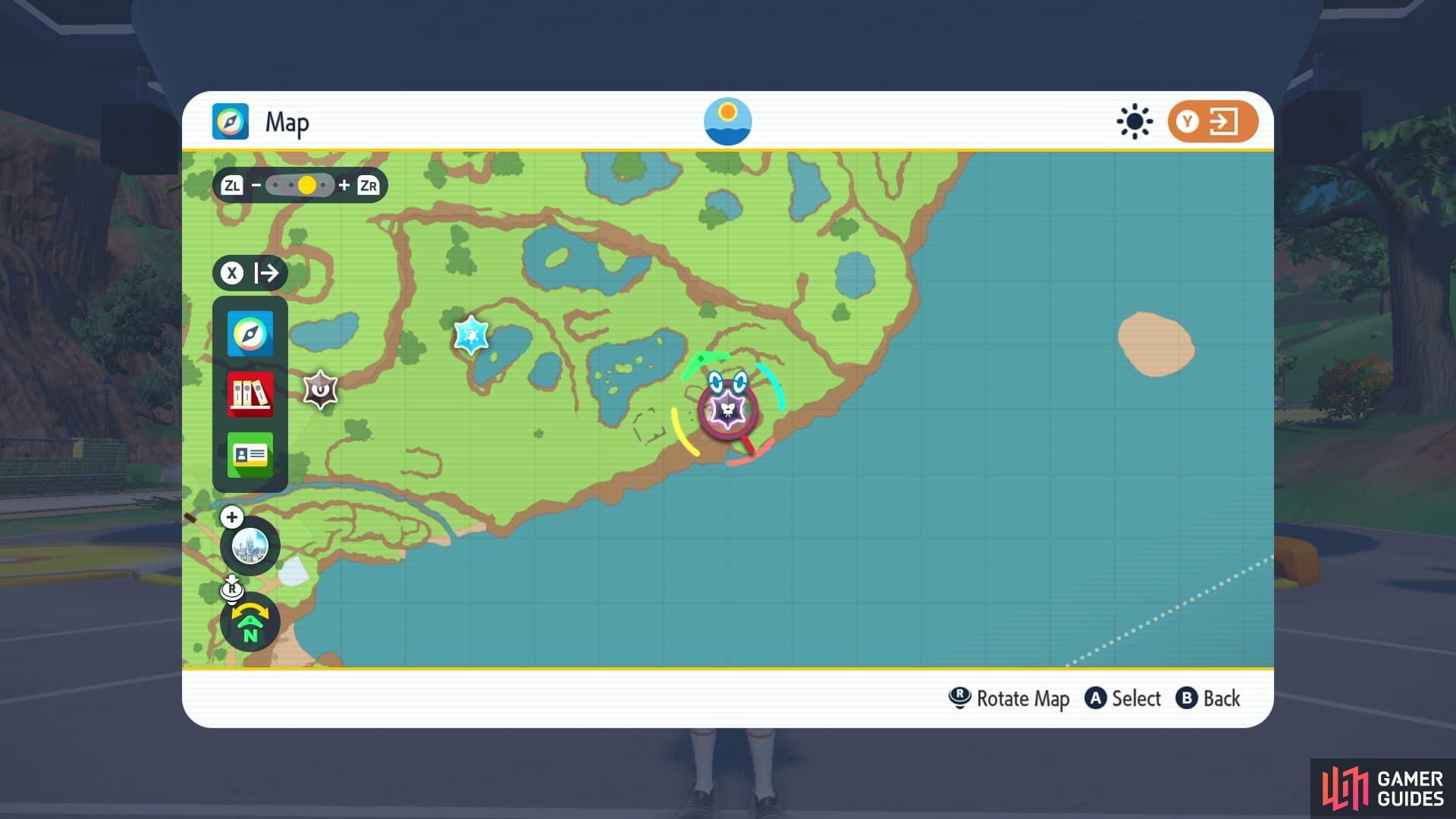 What it looks like on the map. (Credit: The Pokémon Company)