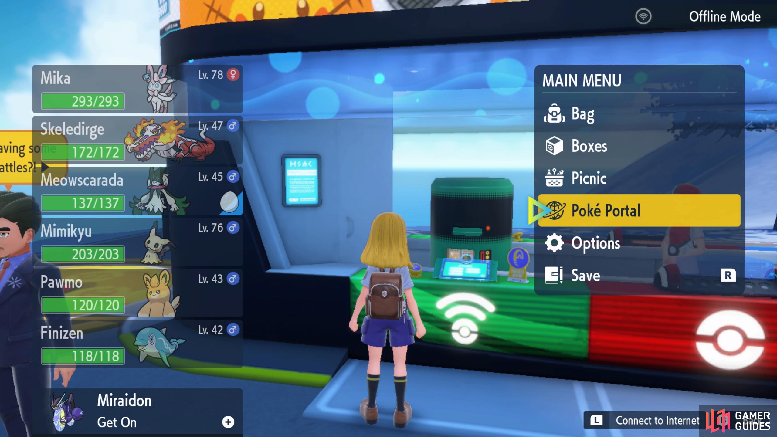 Open the main menu and select "Poké Portal".