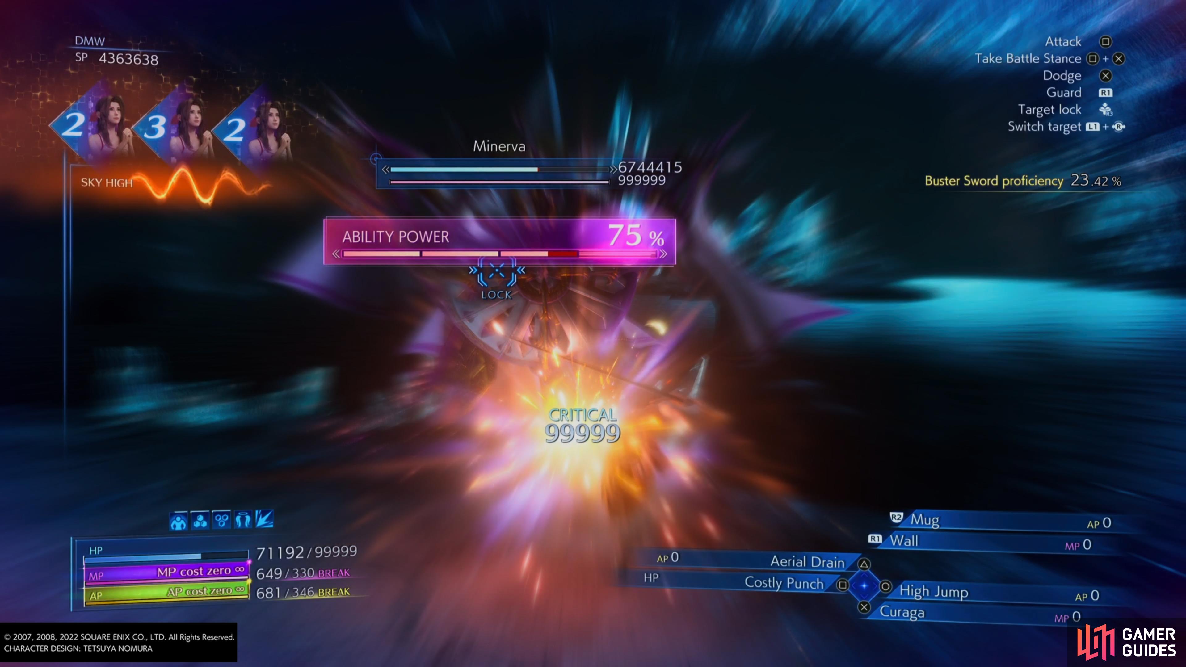 Try to get the gauge to 75% while making sure you have max HP