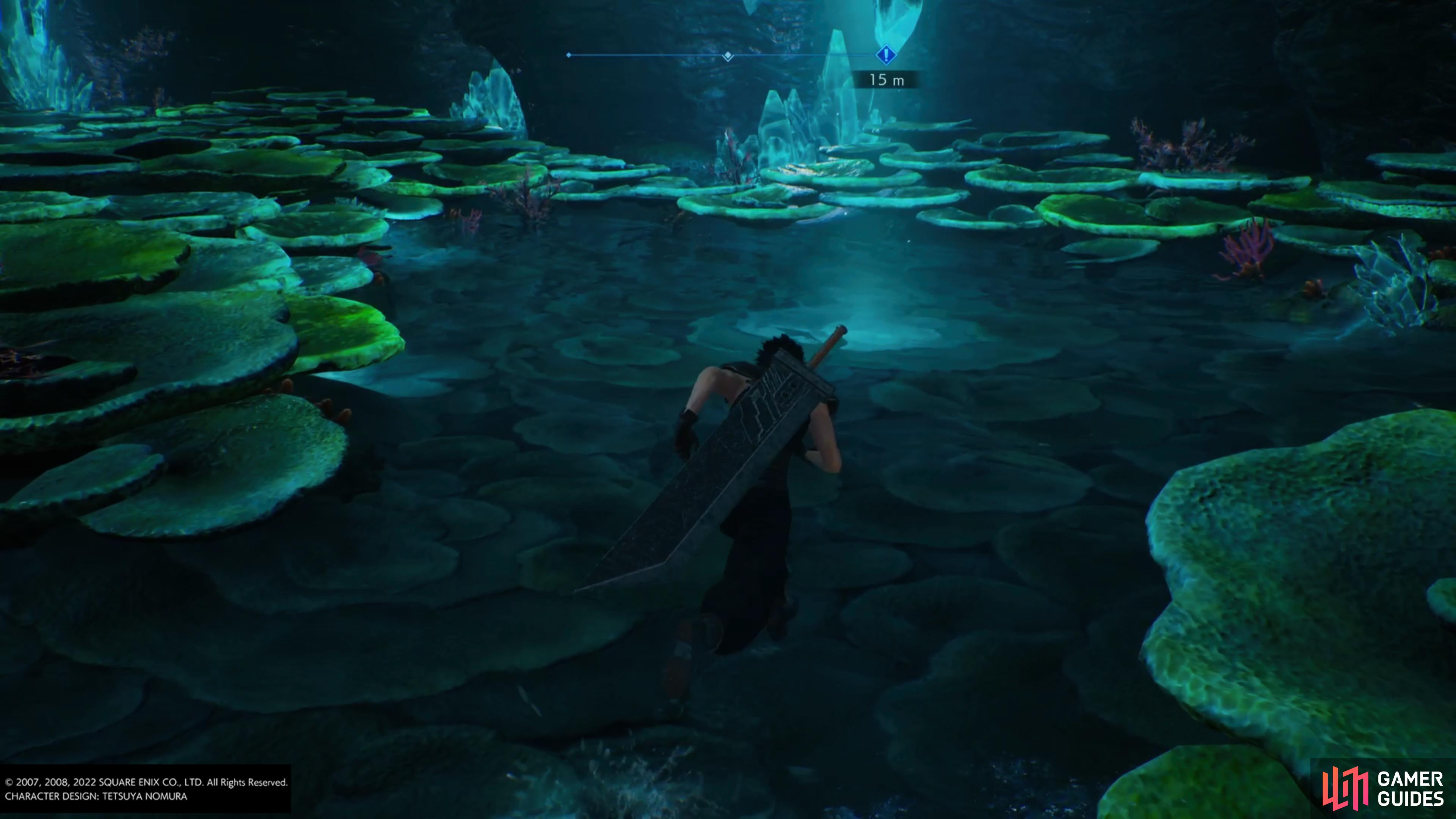 You'll find five crystals in the Lake of Oblivion that you can interact with.