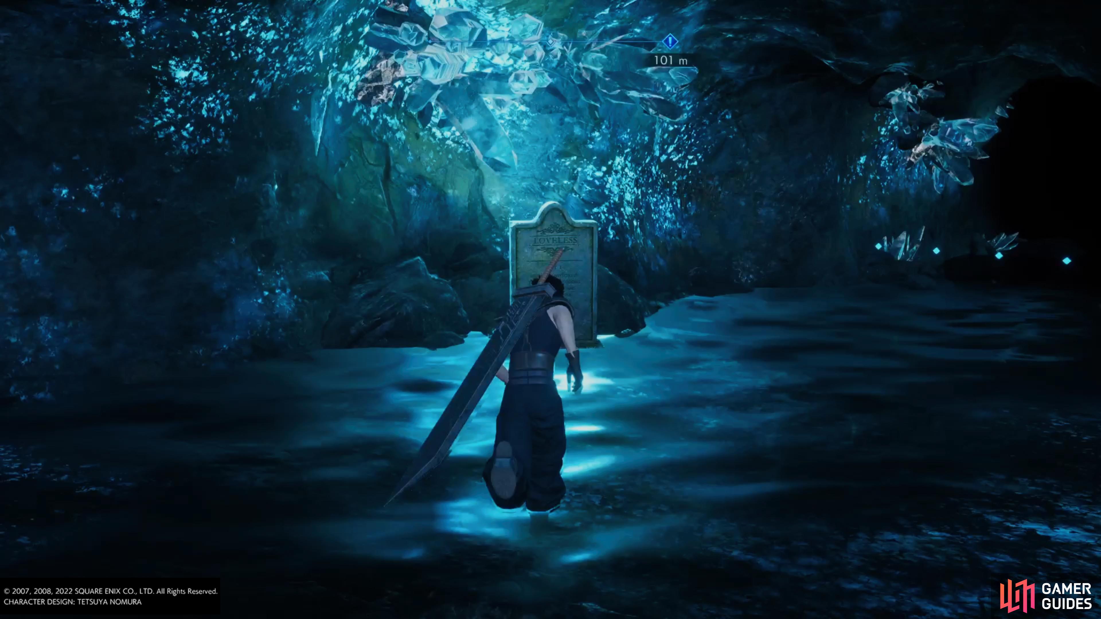 the final tablet sits just outside the Lake of Oblivion.