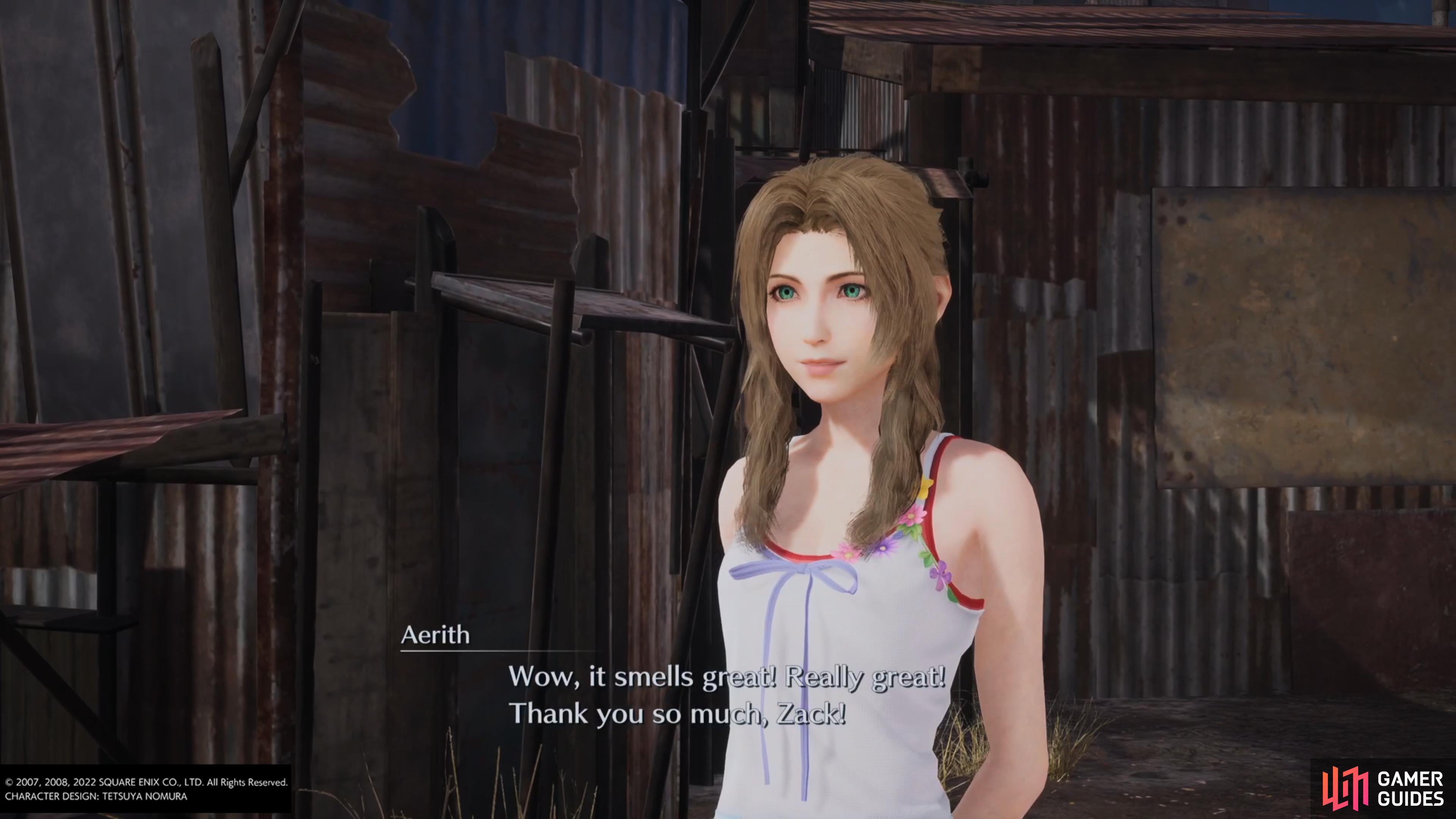 You will need to blend the perfect perfume to increase Aerith's affection in chapter 4.