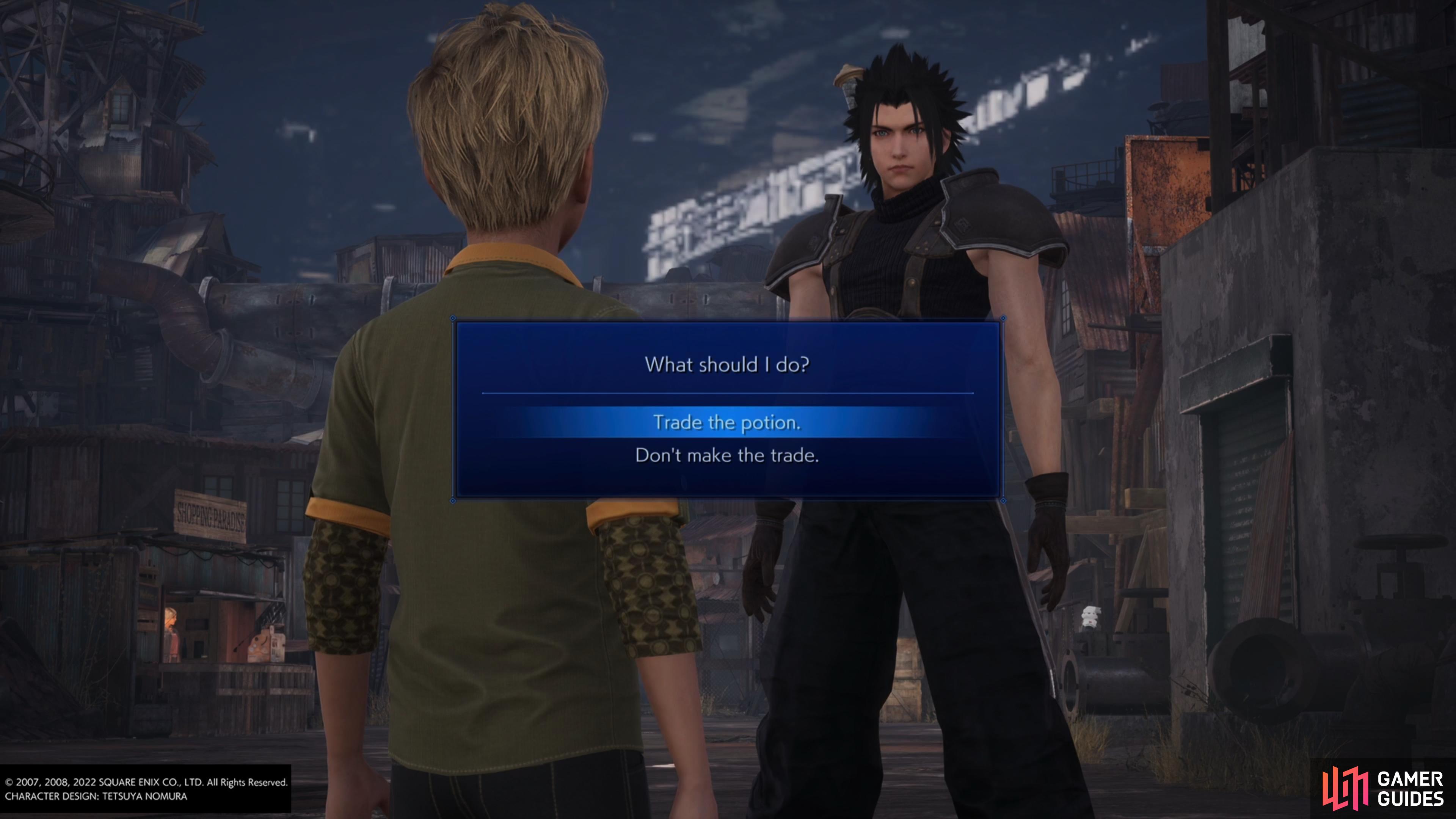 give up to five potions to the boy