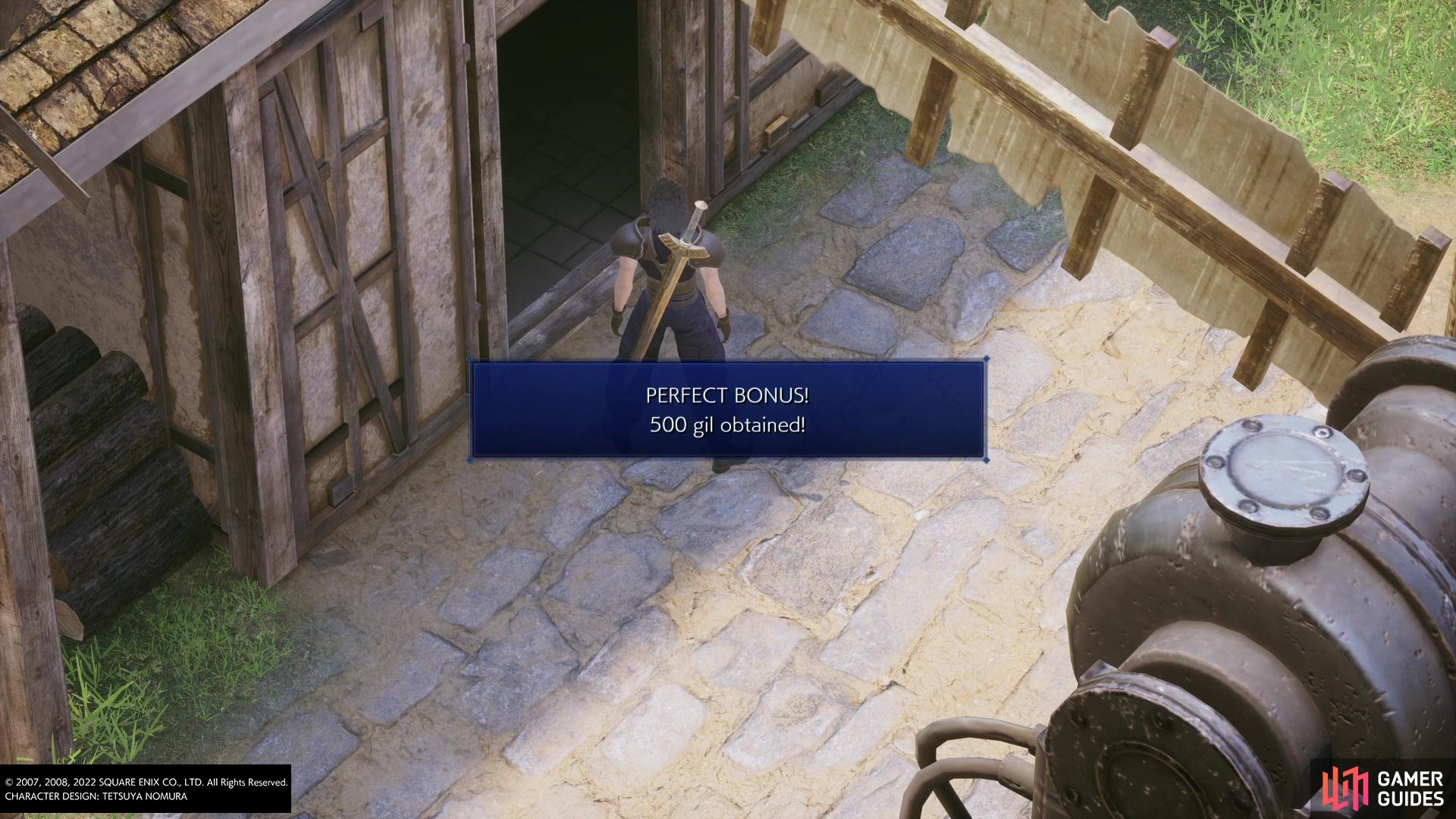you will get an additional 500 Gil for a Perfect combo.