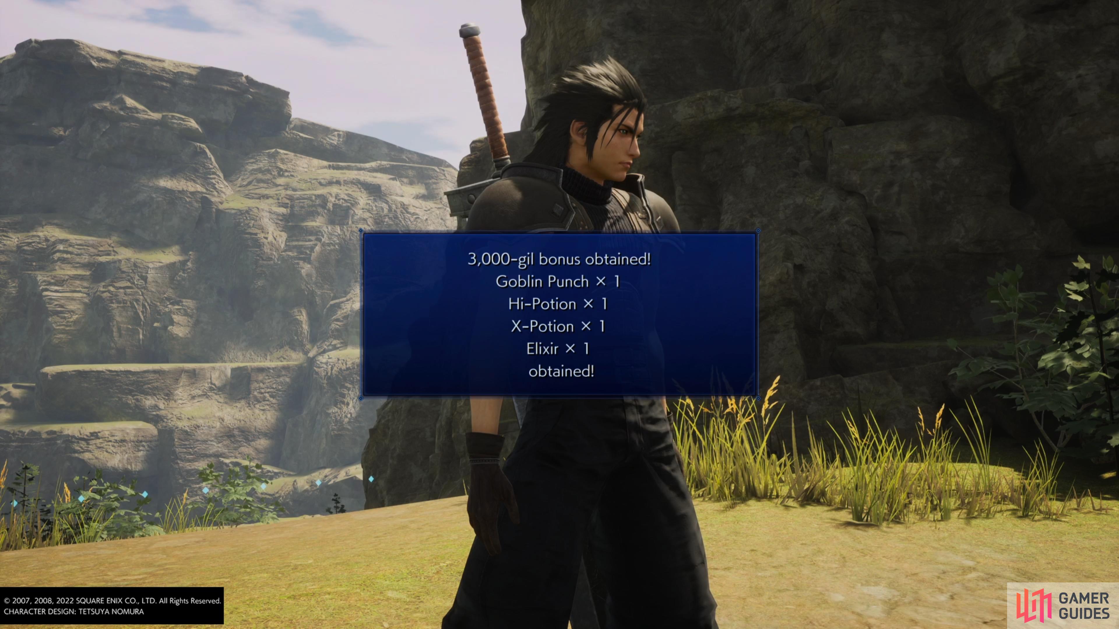 you'll get a !Goblin Punch Materia as part of your rewards.