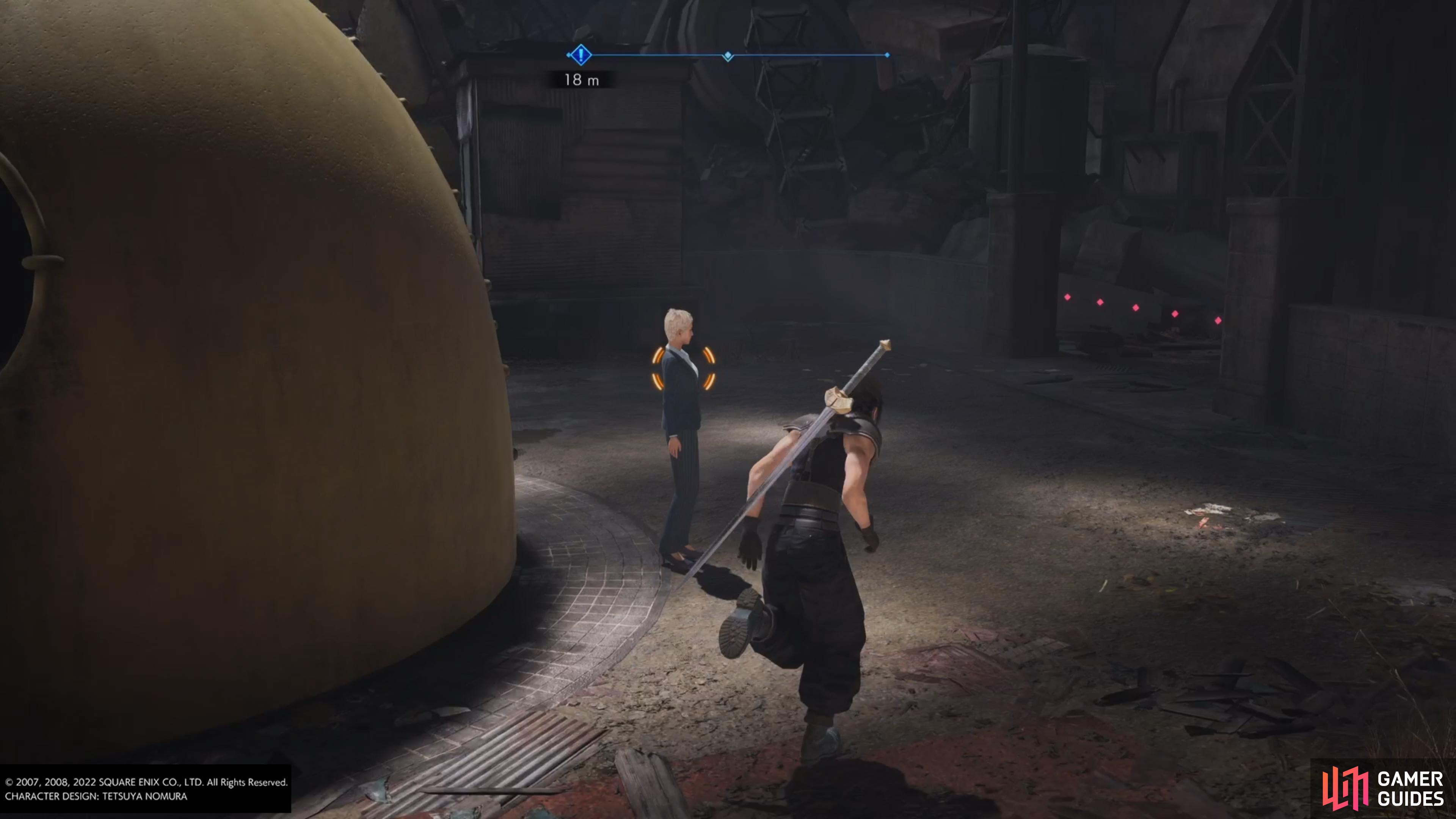 Go to the park in Chapter 5 to find the Sephiroth representative