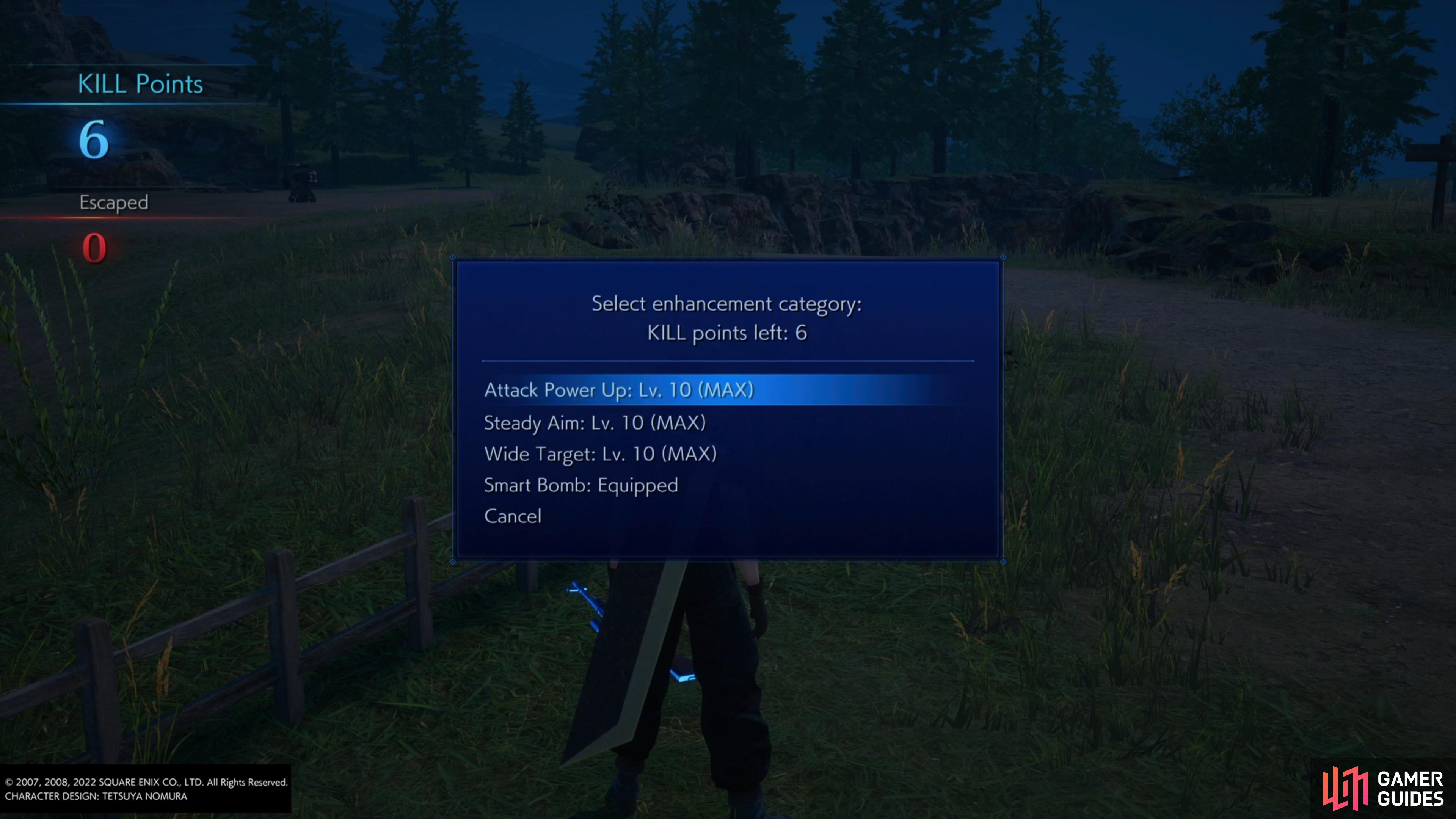 then use them to fully upgrade the sniper rifle before continuing to the fourth spot.