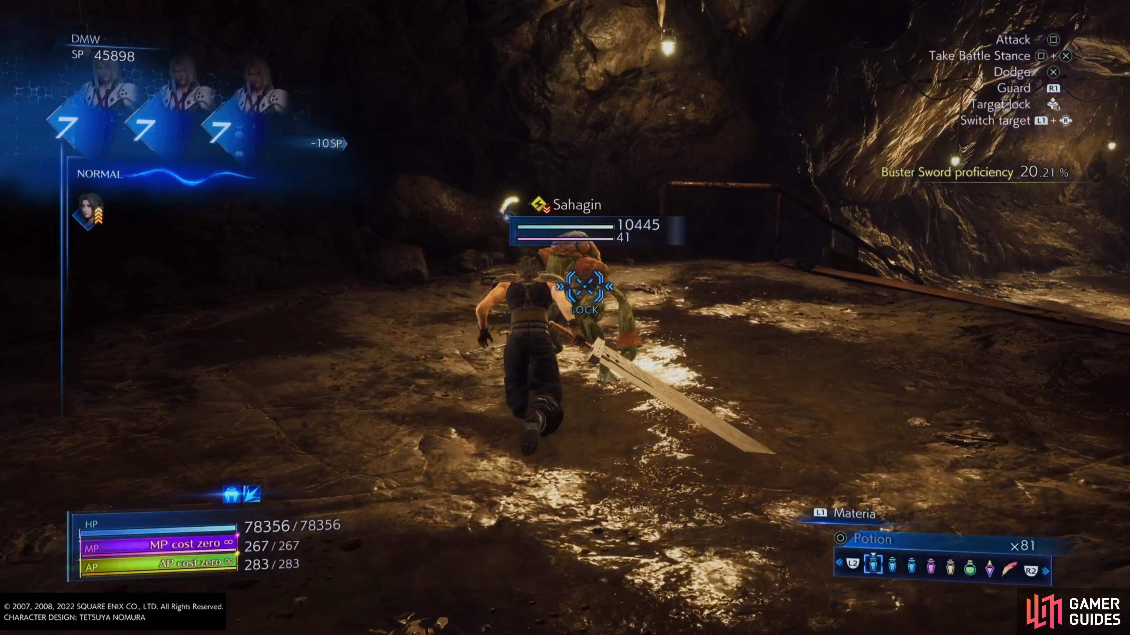 Defeat the Sahagin on the upper level for the Coffin Key